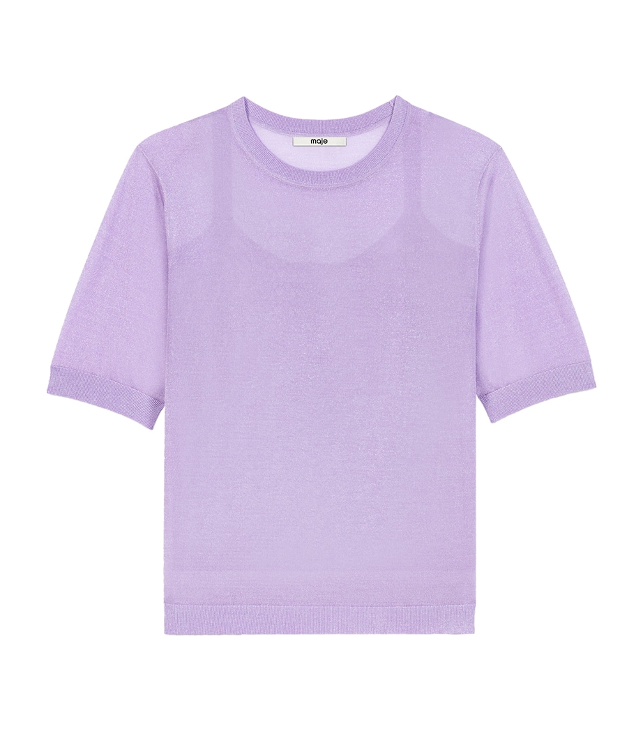 Maje Womens Knit T-Shirt and Cami Top Set Parma Violet Image 1