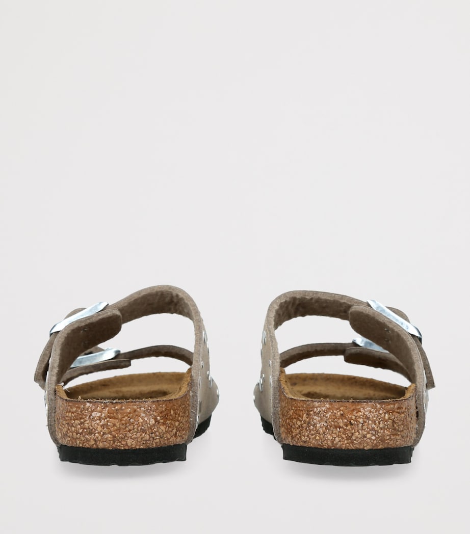 Birkenstock Suede Arizona Rivet-Detail Sandals Taupe Image 2