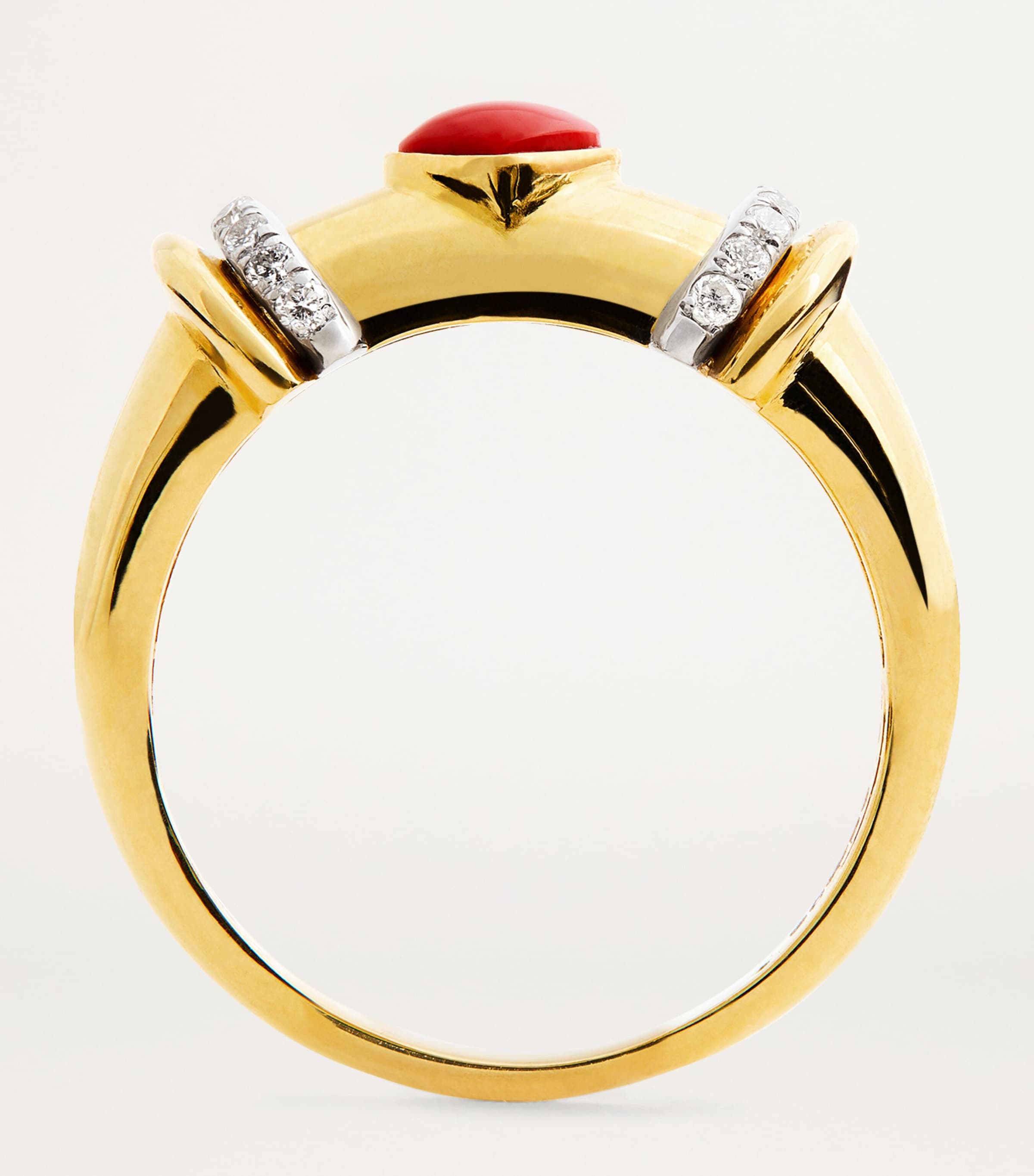 L'ATELIER NAWBAR Yellow Gold, Diamond and Coral Lot N*91 Ring Yellow Gold Image 3