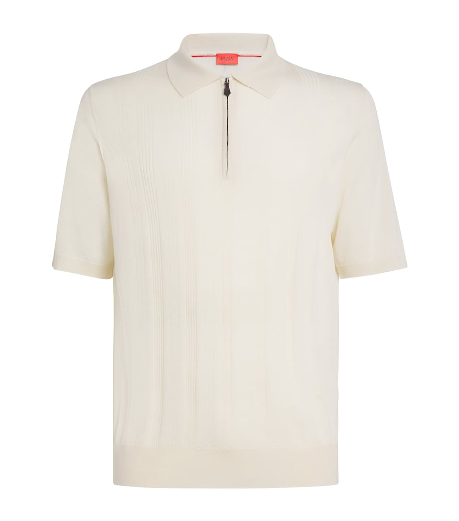 Wool-Silk-Cashmere Knit Polo Shirt 11 Image 1