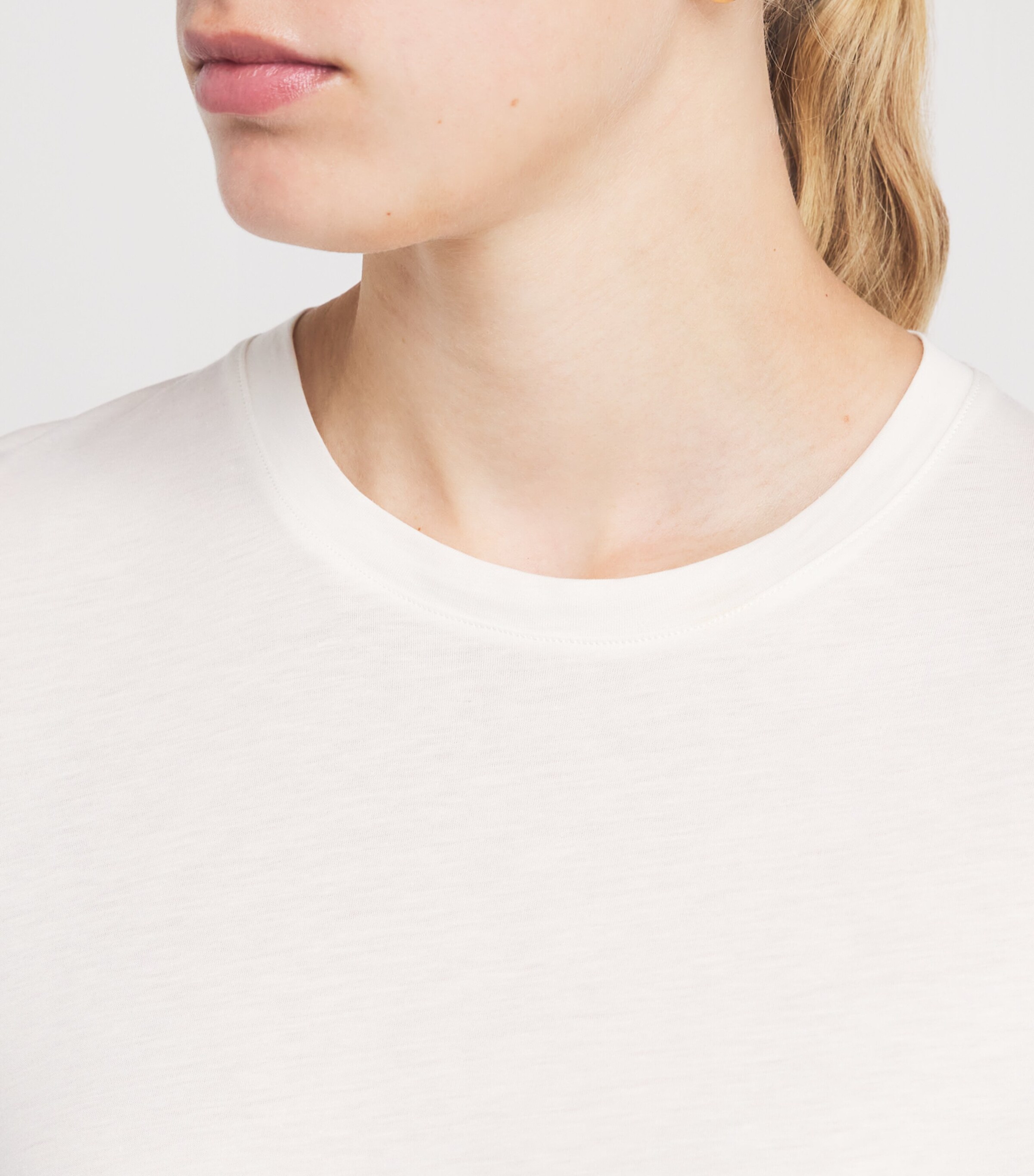 Cotton-Silk T-Shirt OFF WHITE Image 6