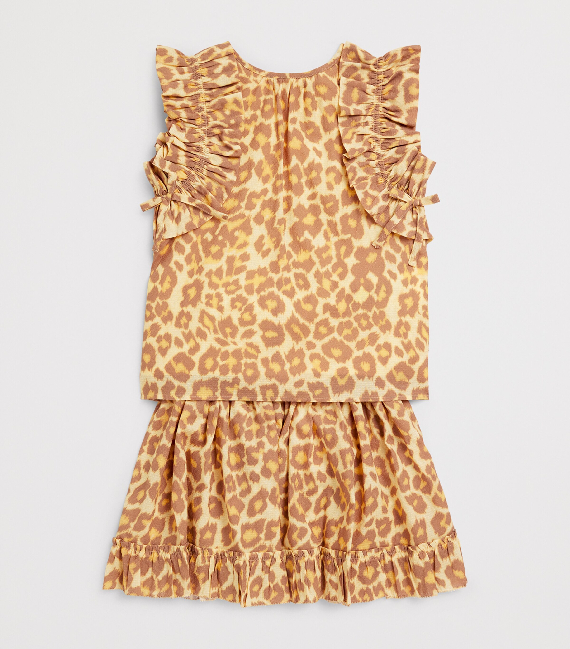 Cotton Leopard Print Top (1-12 Years) LEMON LEOPARD Image 3