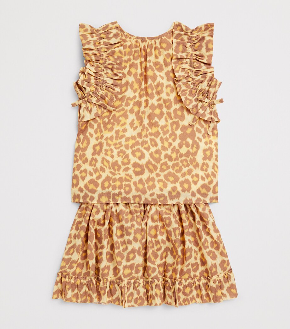 Cotton Leopard Print Top (1-12 Years) LEMON LEOPARD Image 3