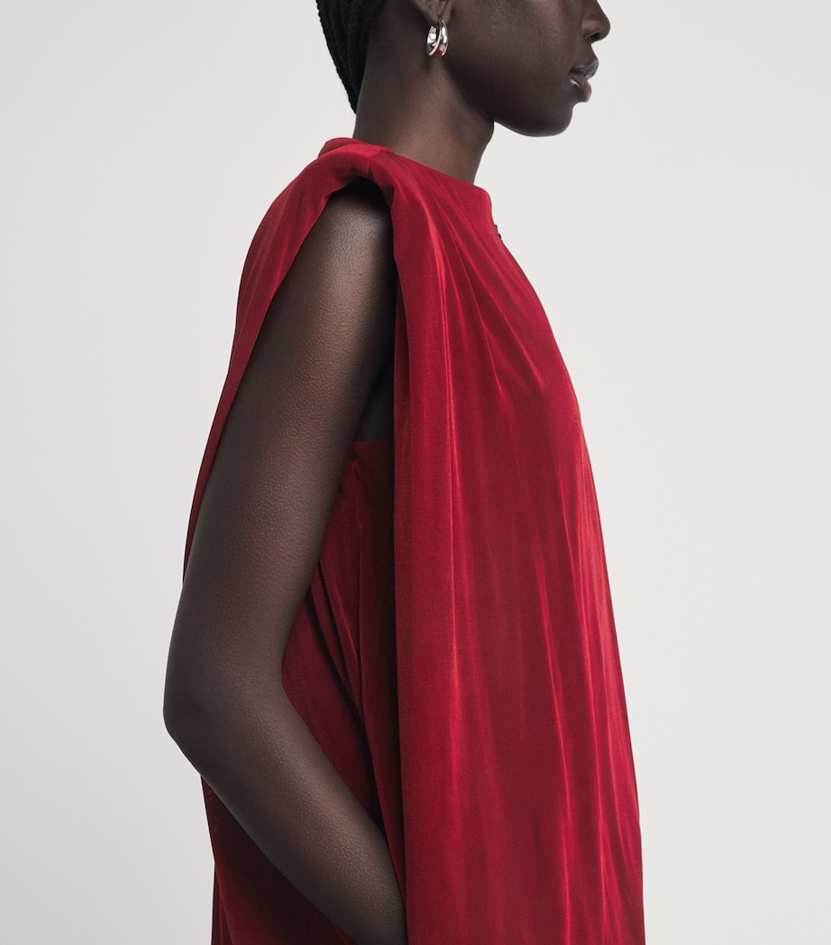 CAMILLA AND MARC Womens Draped Asymmetrical Ravine Top Cherry Image 3