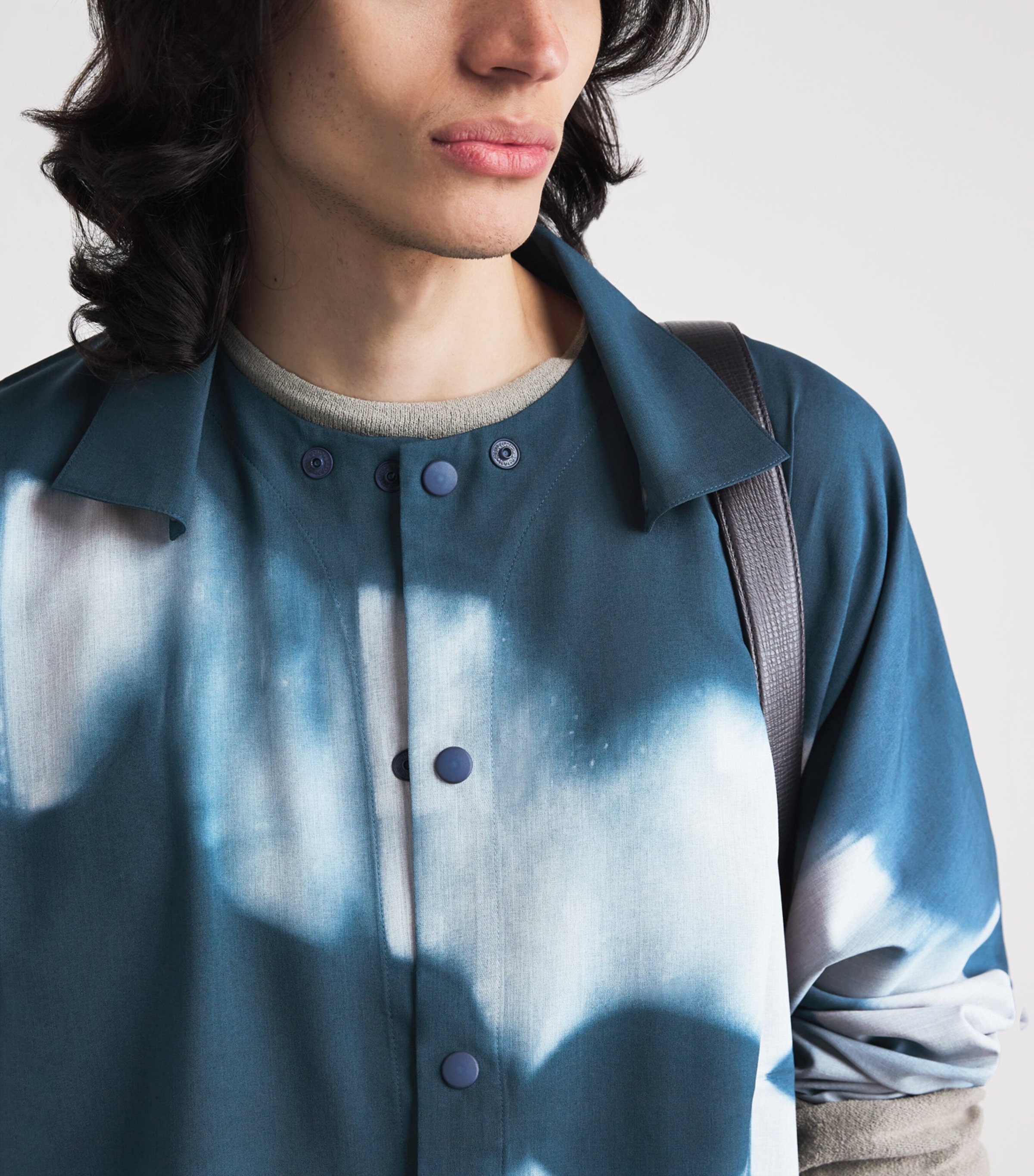 IM MEN Grey Shibori-Dyed Itajime Shirt | Harrods US