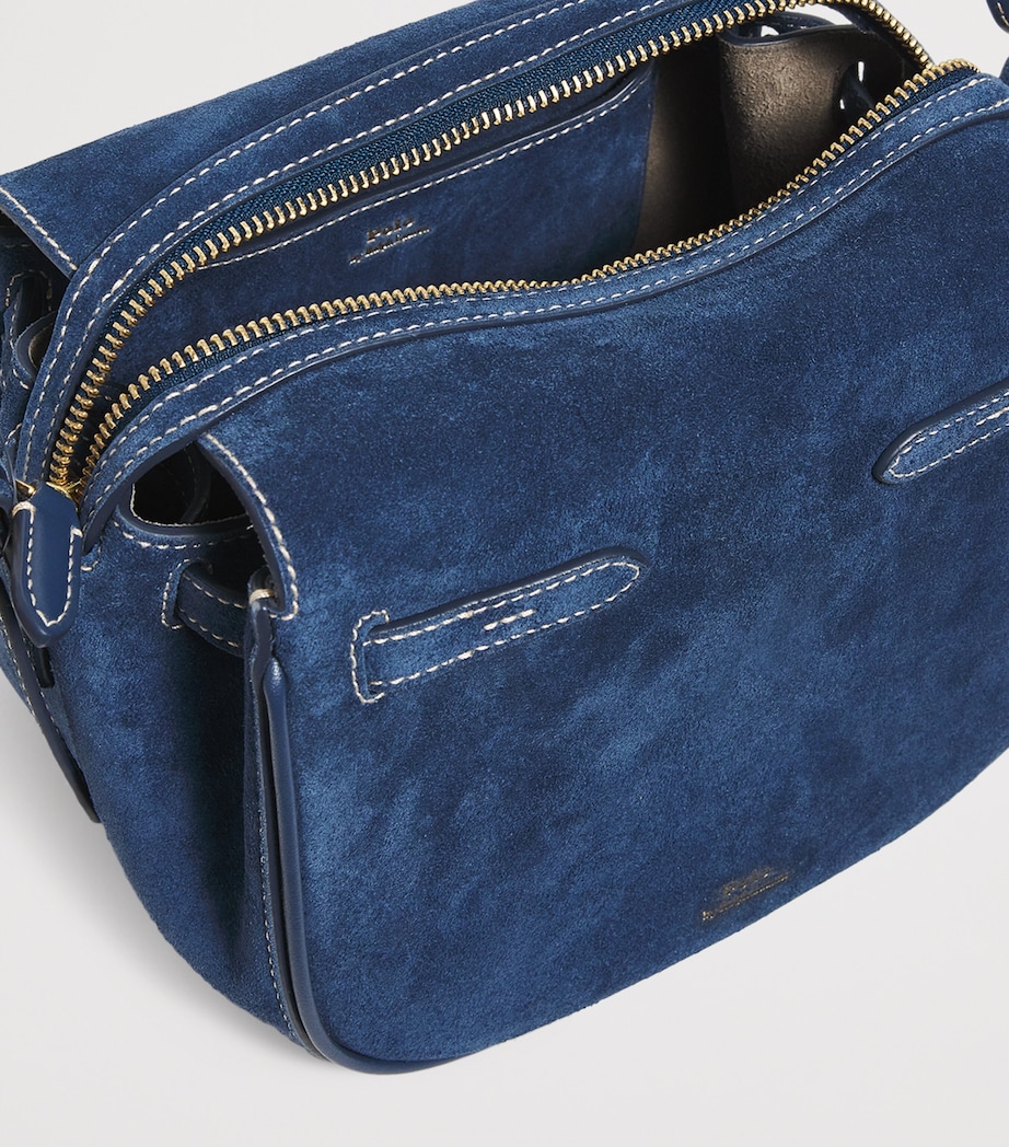 Mini Suede ID Satchel Bag DARK JEAN Image 4