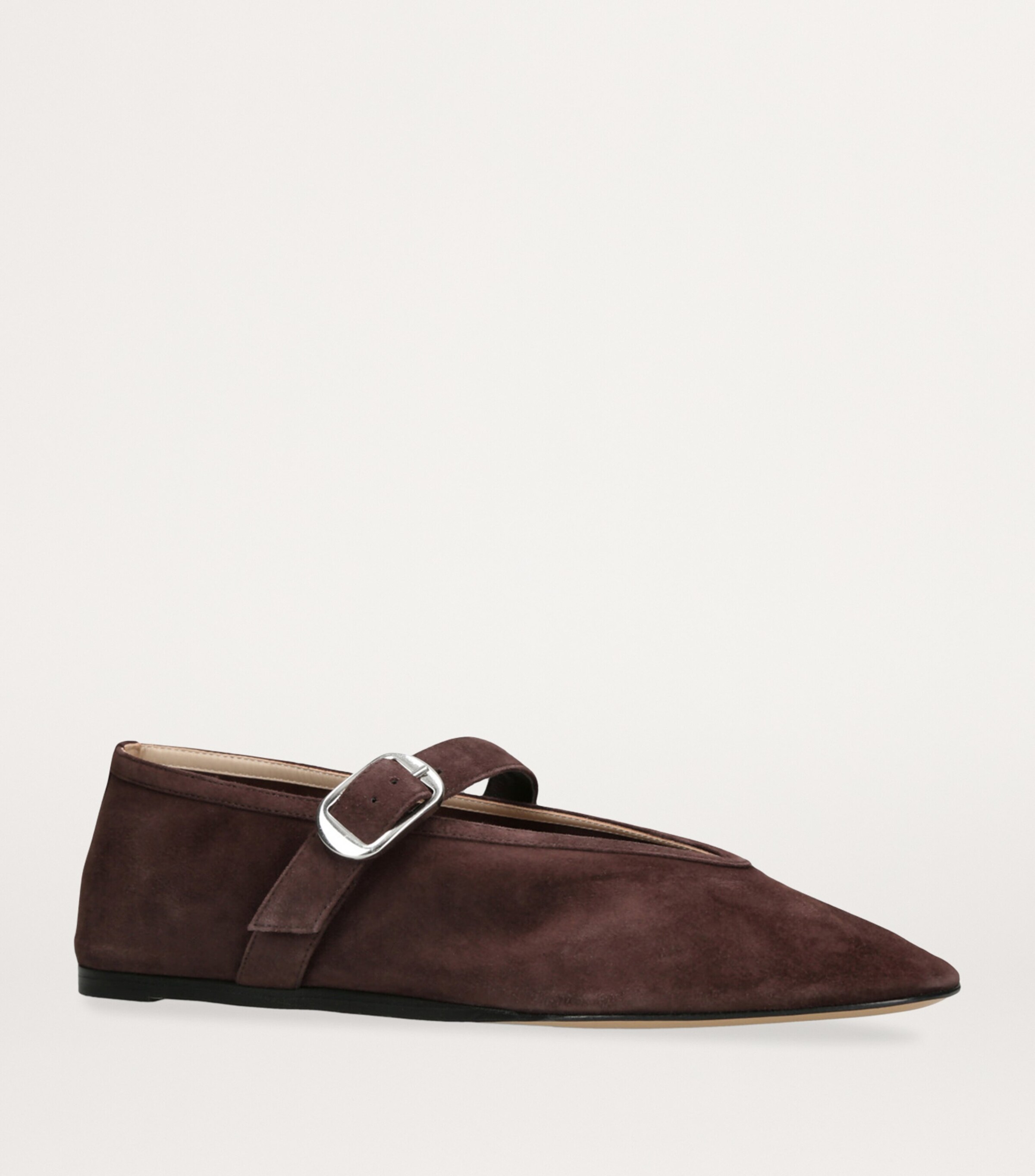 Suede Stella Flats DARK BROWN Image 3