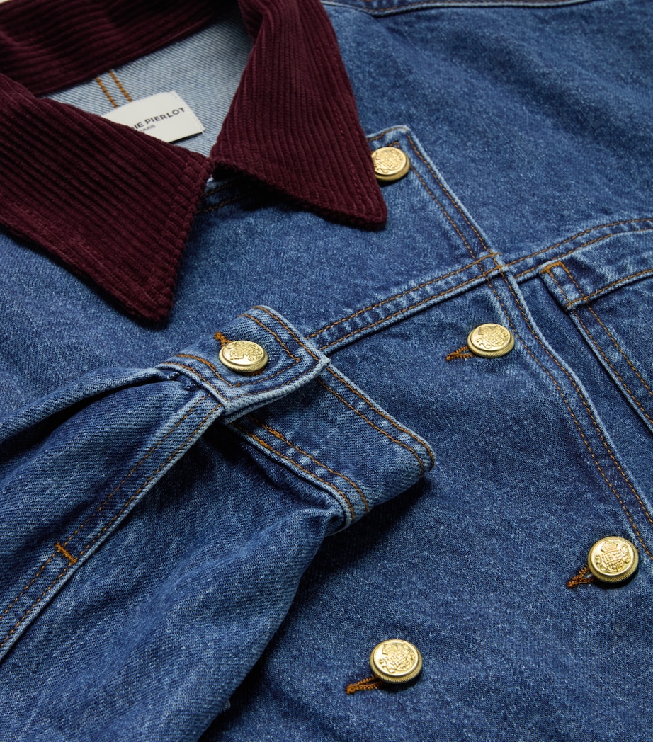 Corduroy-Collar Denim Jacket BLUE DENIM Image 2