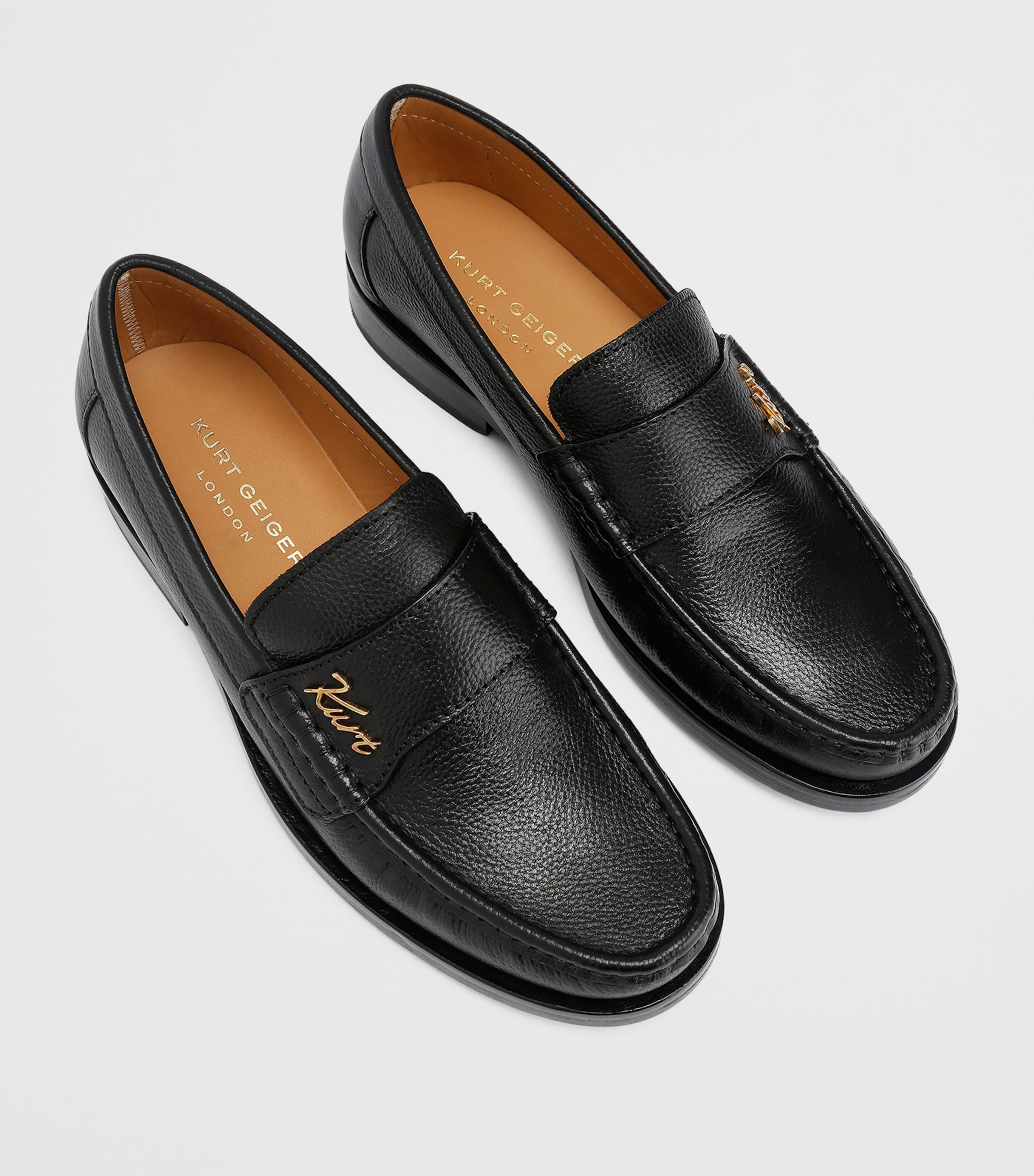 Kurt Geiger London Leather Limehouse Loafers Black Image 4