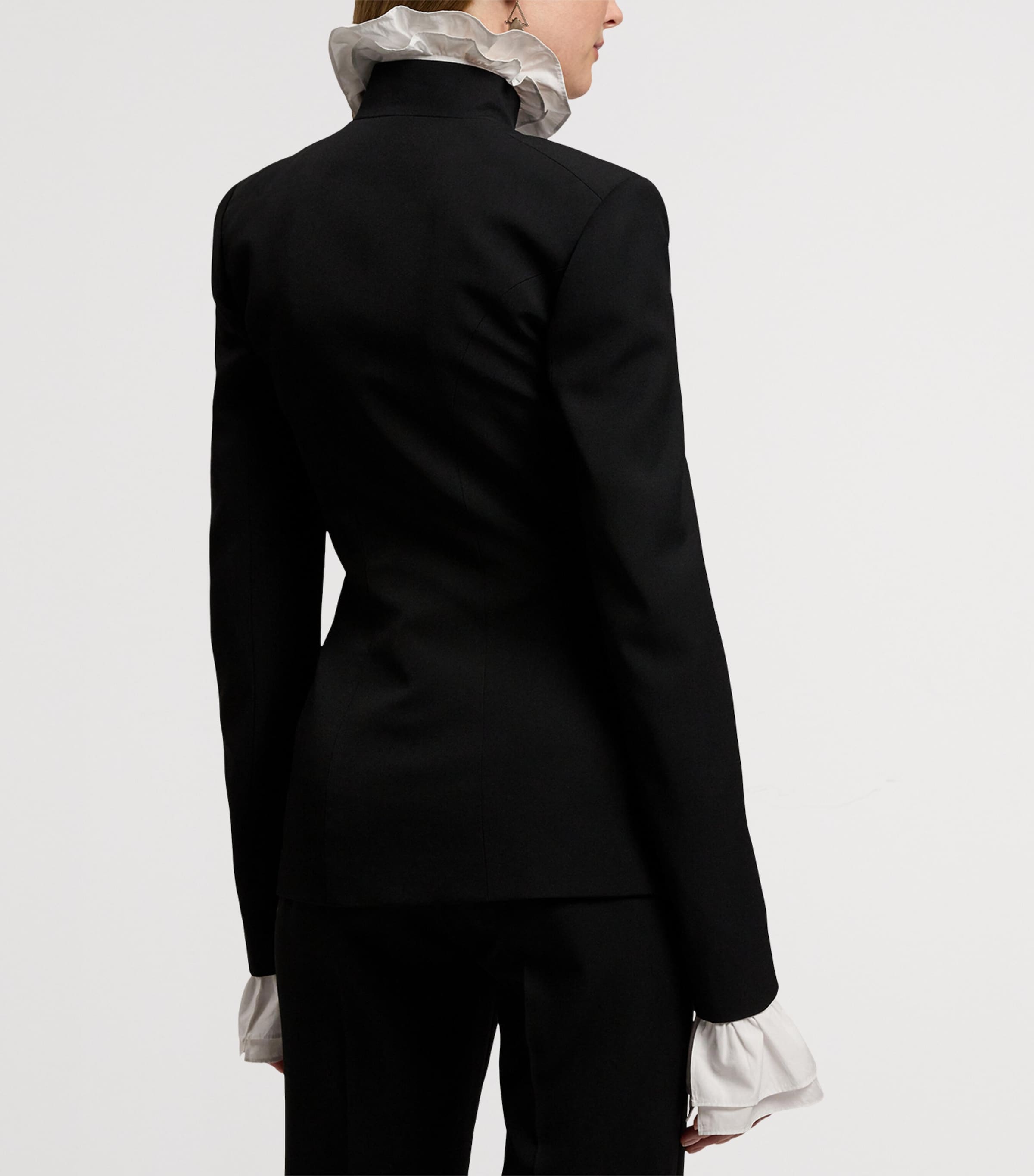 Wool Grain de Poudre Eliza Jacket BLACK Image 9