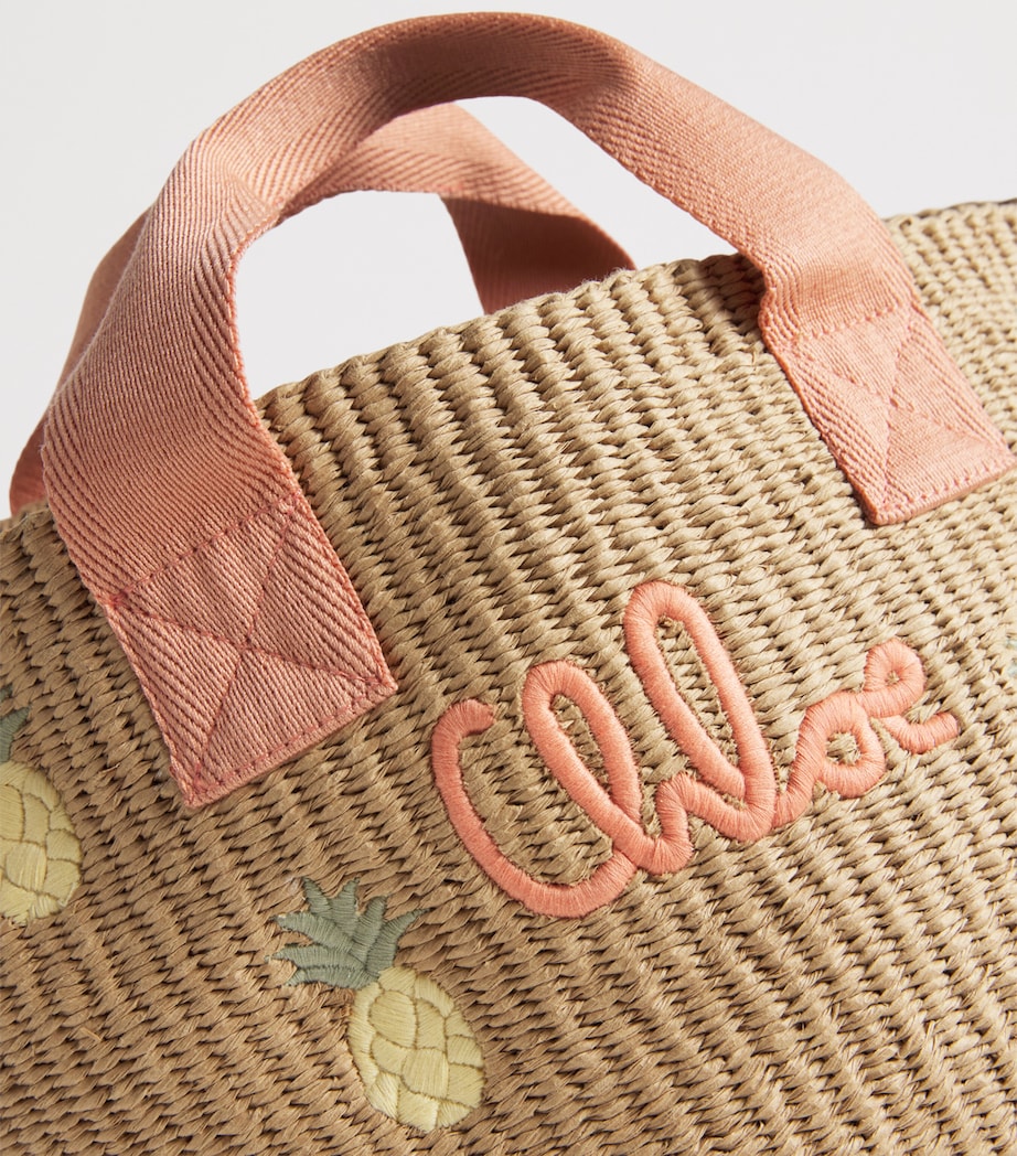 Chloé Kids Embroidered Basket Bag Image 3