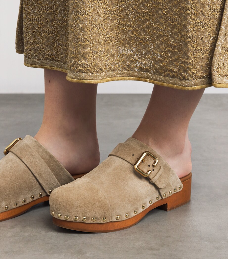 Leather Jeannette Clogs 50 BEIGE Image 2