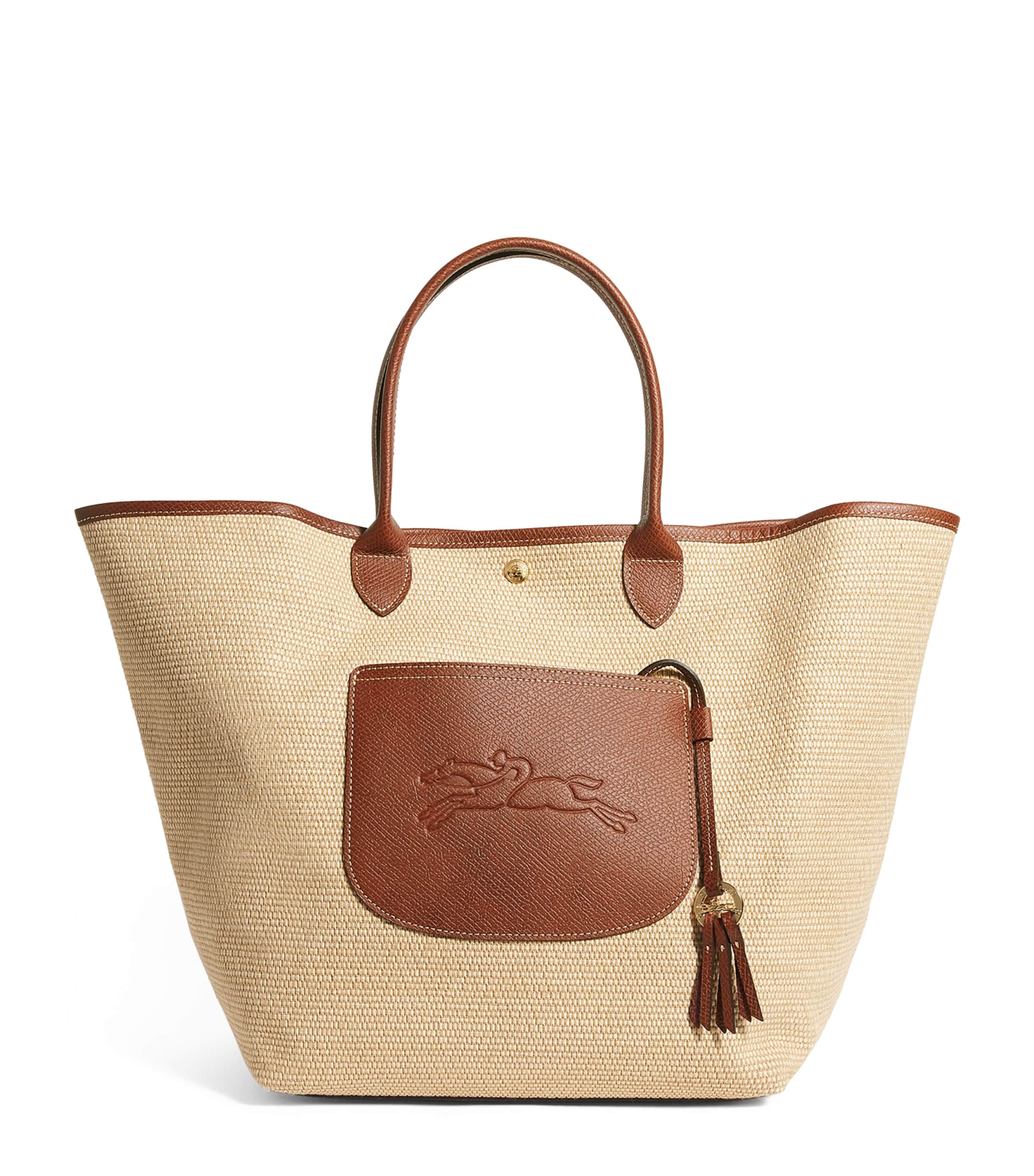 Longchamp Large Le Pliage Basket Bag Brown Image 1
