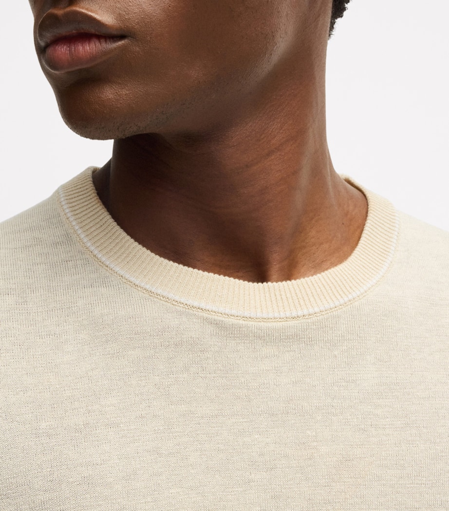 Linen-Blend Knitted T-Shirt 131 Image 4