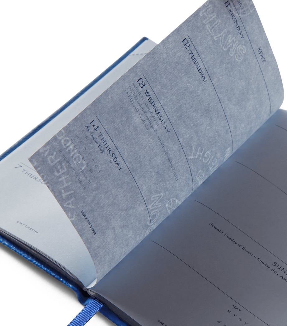 Panama Leather Weekly Diary 2026 CERULEAN Image 3