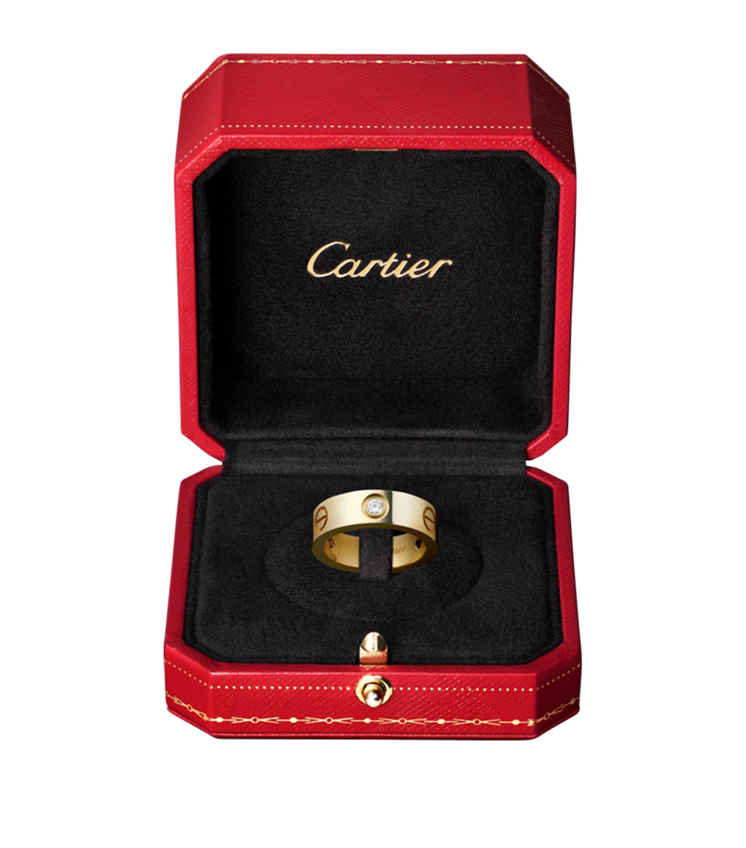 Yellow Gold and Diamond LOVE Ring MULTI Image 6