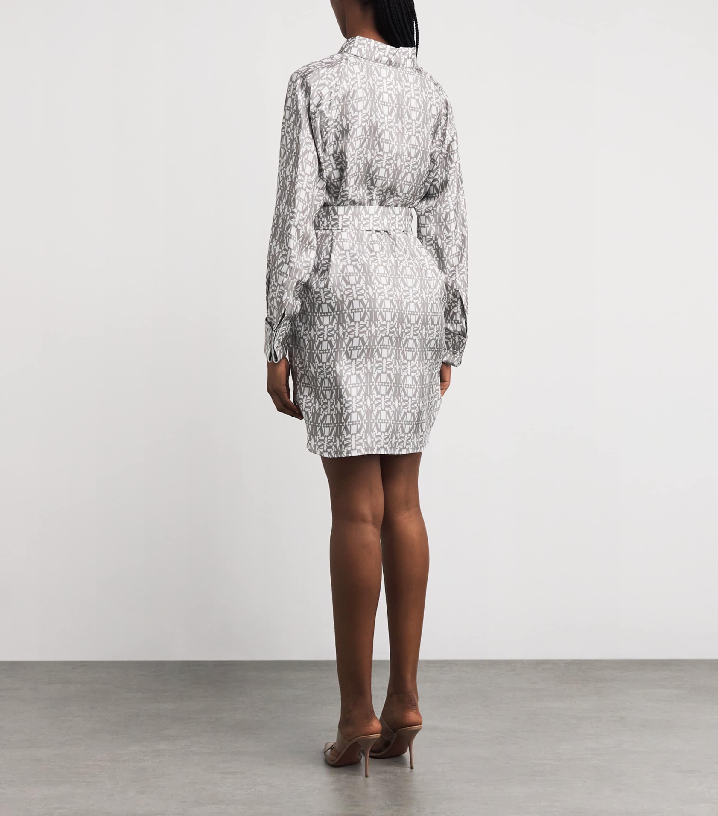 Silk Monogram Mini Dress SILK Image 3