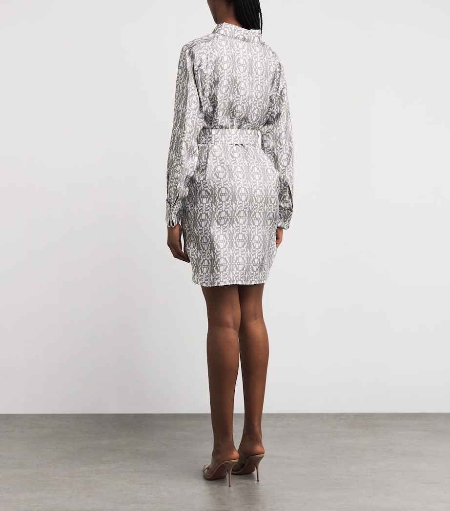 Silk Monogram Mini Dress SILK Image 3