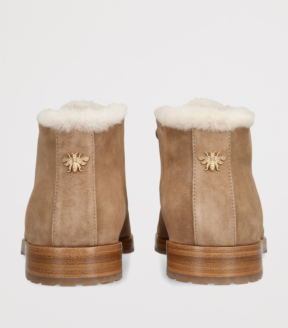 Suede Shearling-Lined Boots BEIGE Image 2