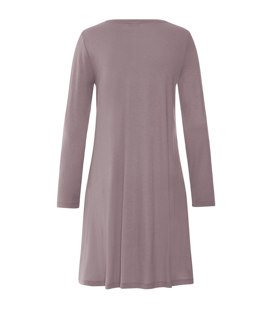 Hanro Womens Cotton-Modal Sleep & Lounge Nightdress Deep Navy Image 3