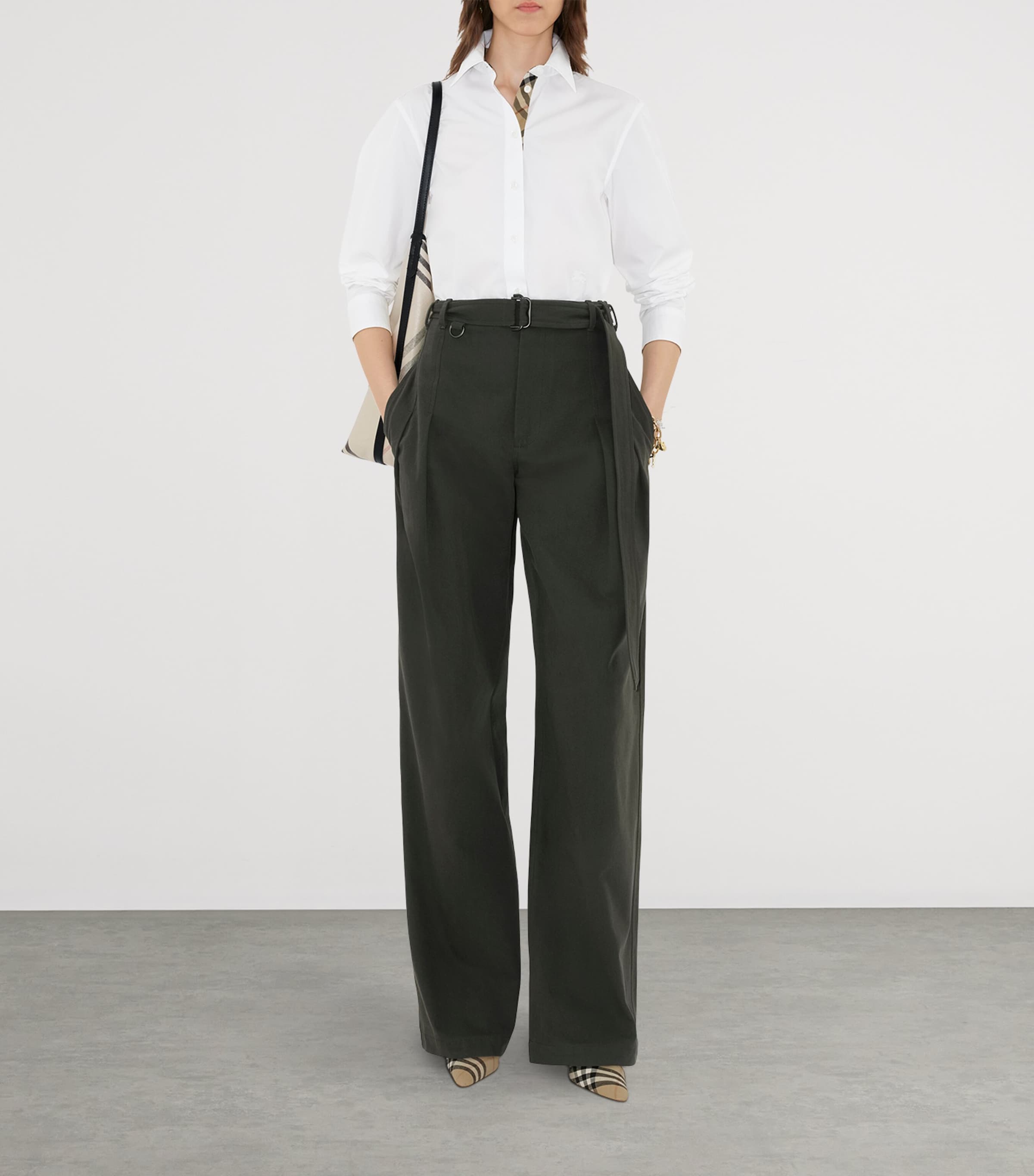 Burberry Womens Cotton Poplin Shirt White Image 2