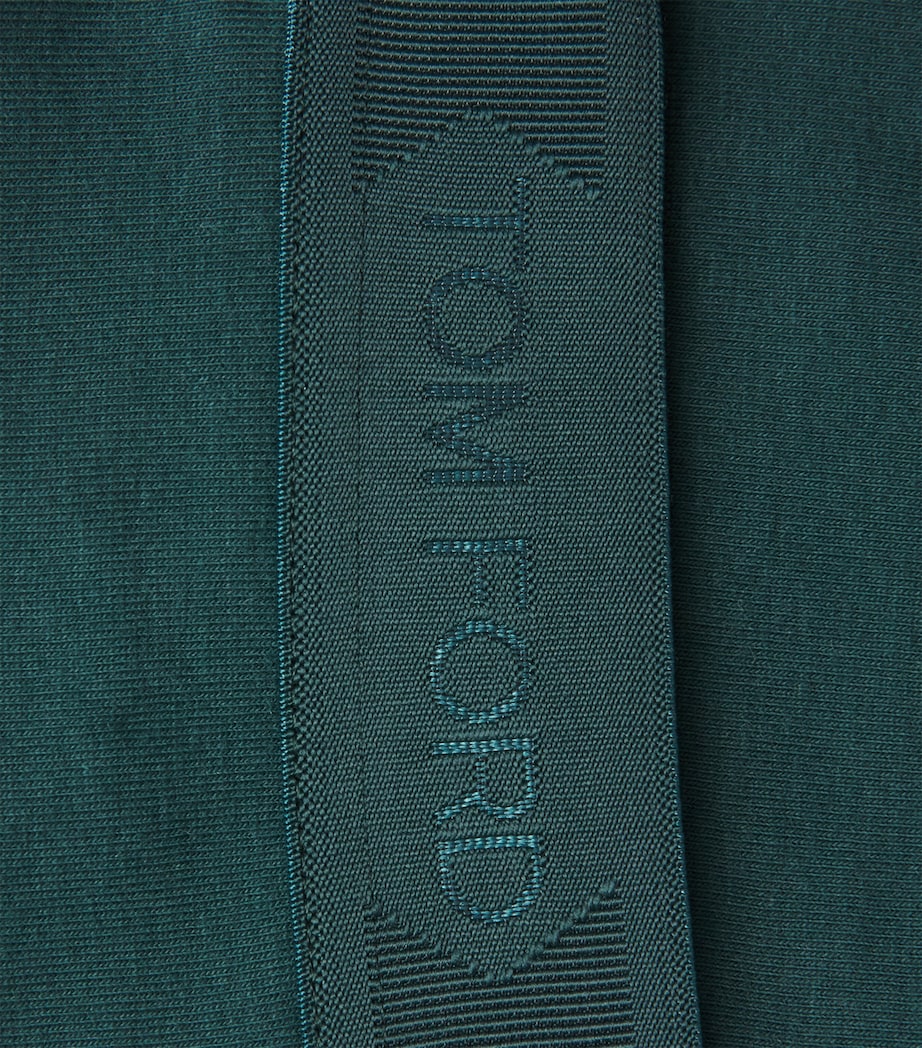 TOM FORD Mens Stretch-Cotton Logo Boxers Emerald Green Image 5
