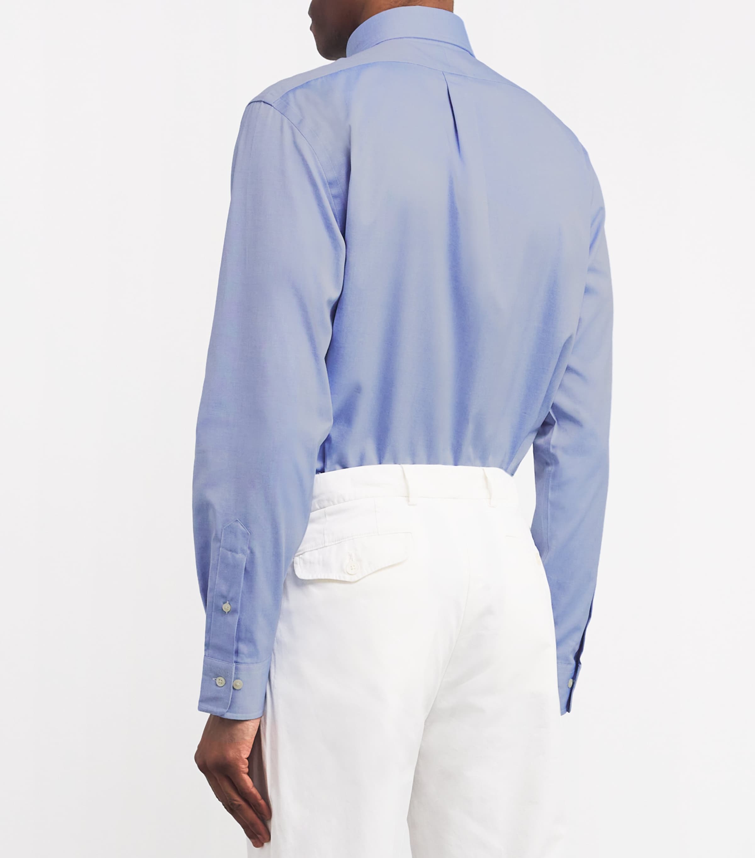 Cotton Poplin Slim Oxford Shirt BLUE Image 4