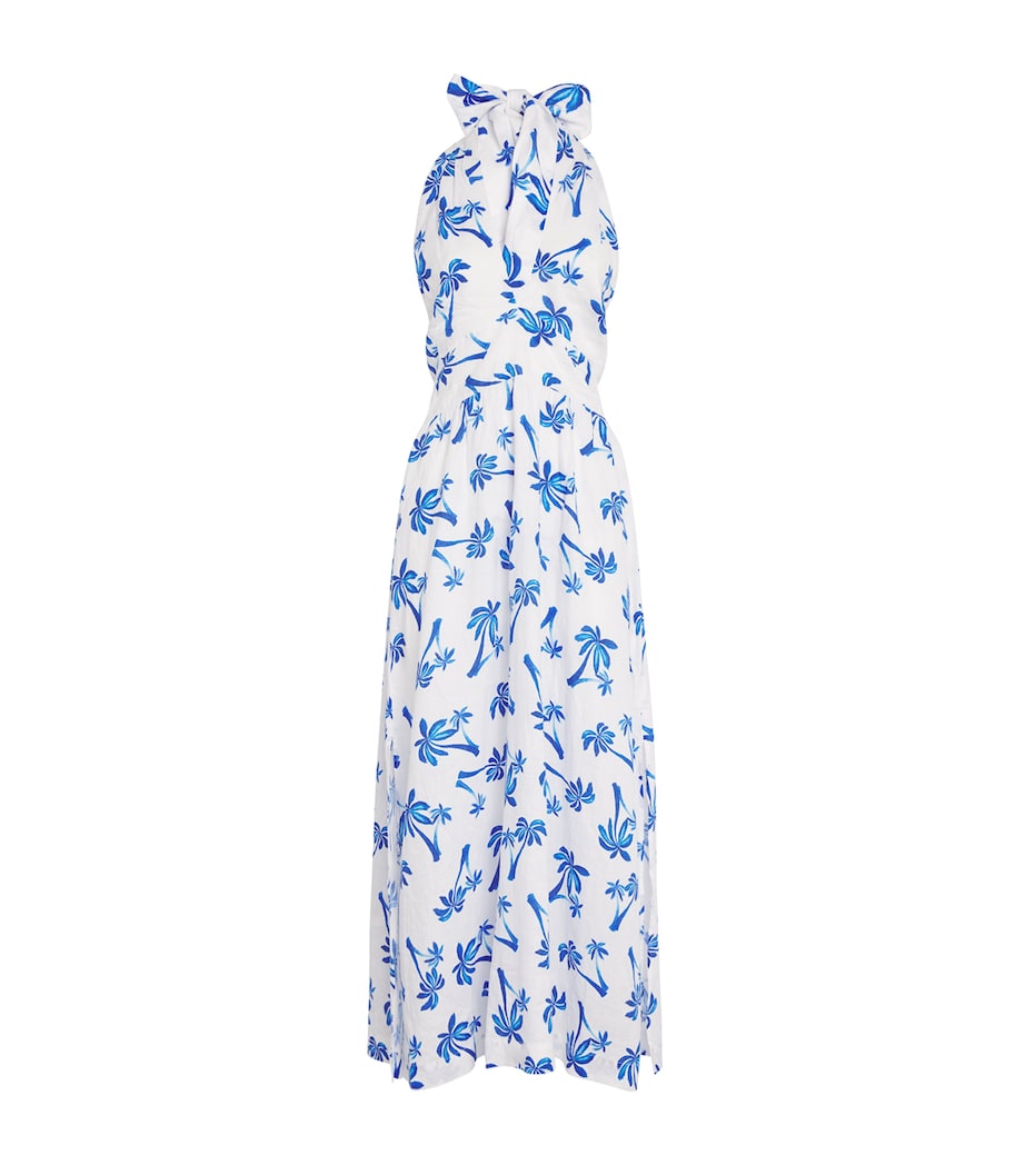 Linen Palm Beach Maxi Dress PRT-PRT Image 1