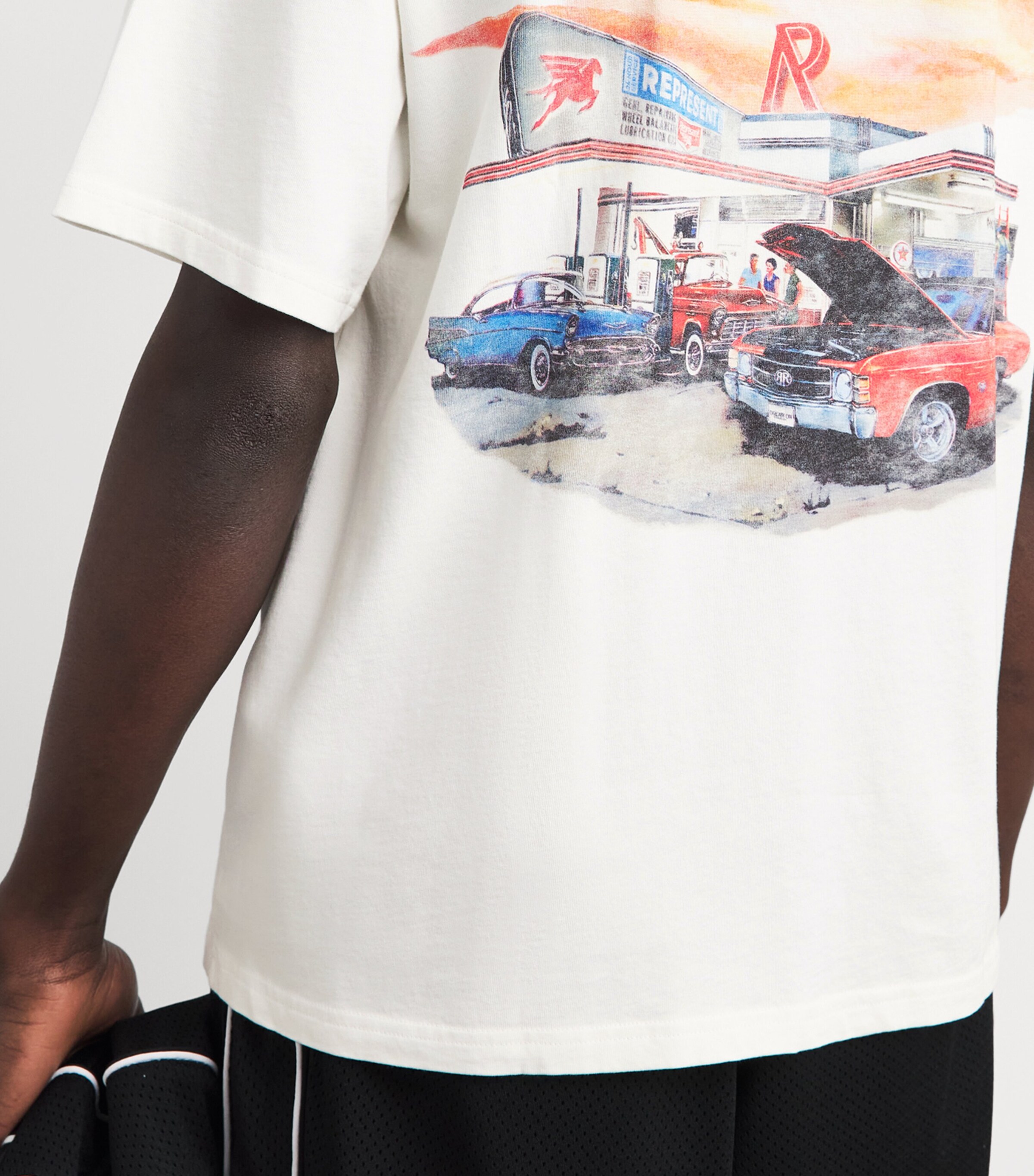 Represent Mens Cotton 24 Hour Service T-Shirt Flat White Image 3