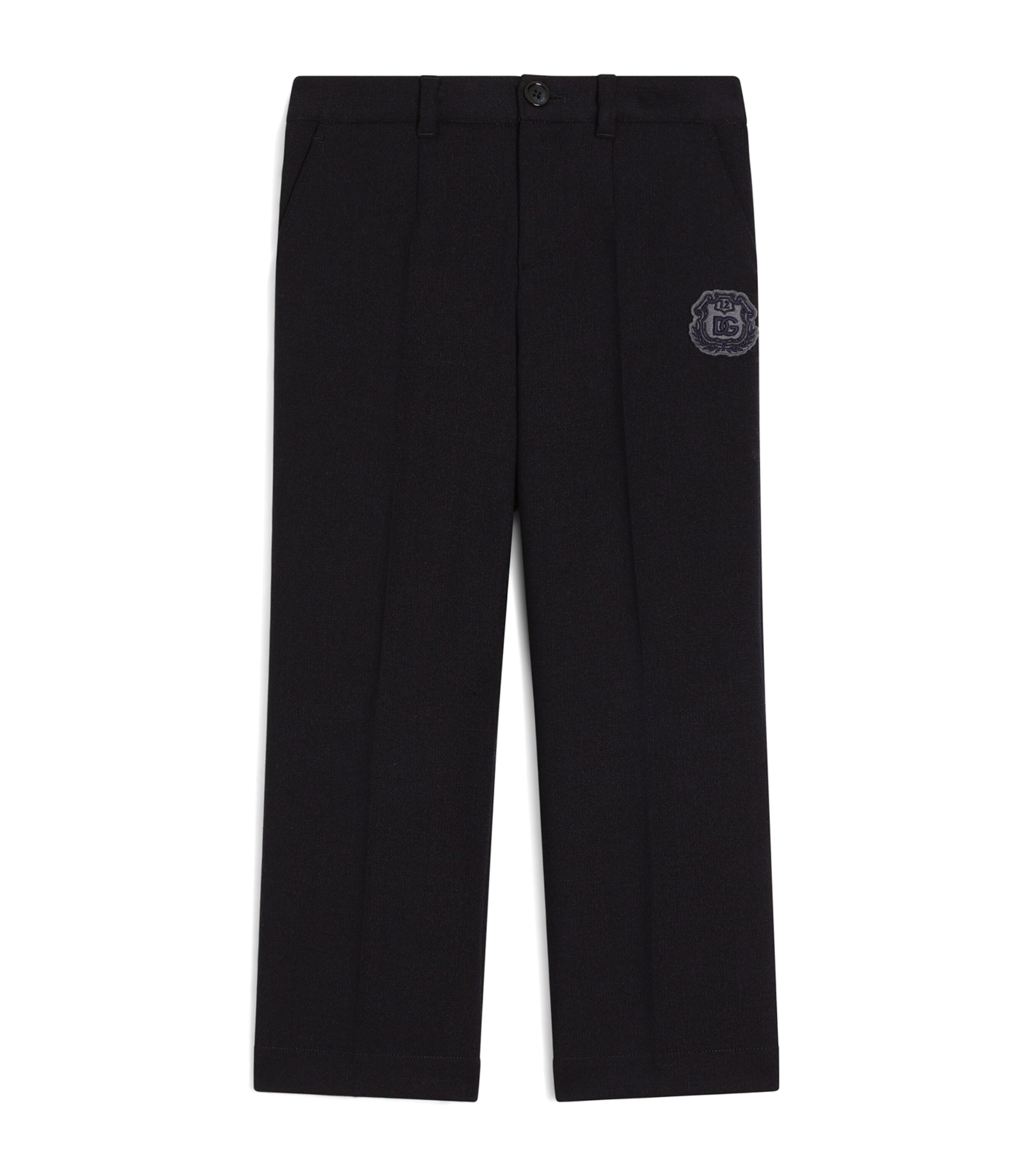 Dolce&Gabbana Kids Virgin Wool Trousers (8-14 Years) Light Blue Blu Image 1