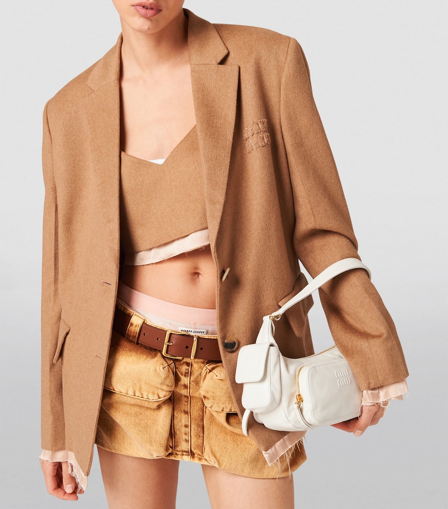 Leather Pocket Shoulder Bag F0009 Image 7