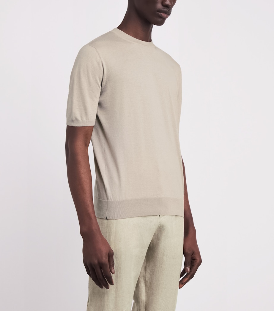 Cotton-Cashmere T-Shirt E.2-AVORIO Image 3