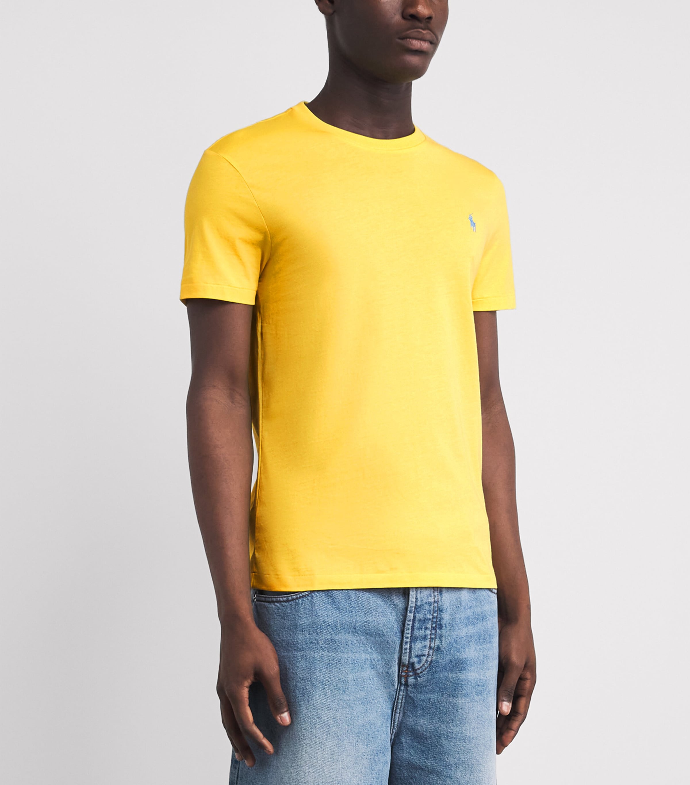 Polo Ralph Lauren Mens Cotton Custom-Fit Polo Pony T-Shirt Sunfish Image 4