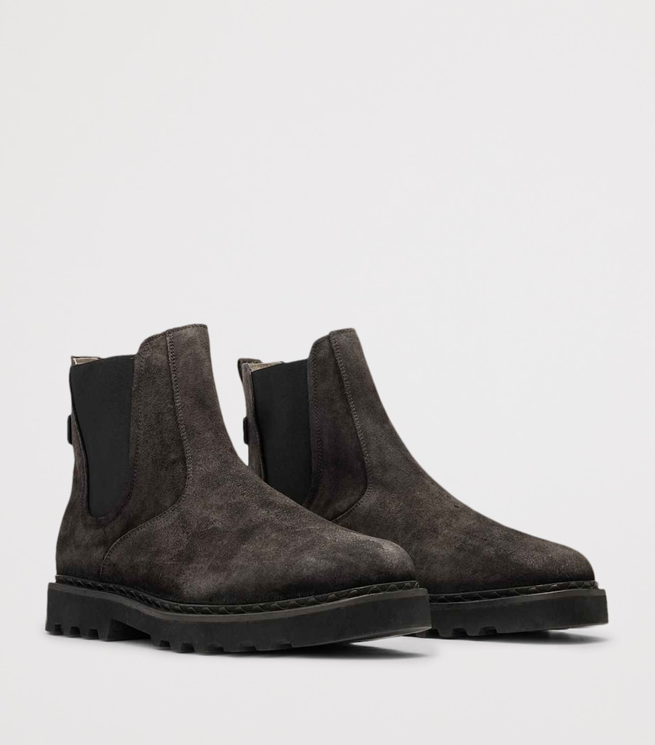 Suede Leather Skiff Chelsea Boots WARM GREY Image 2