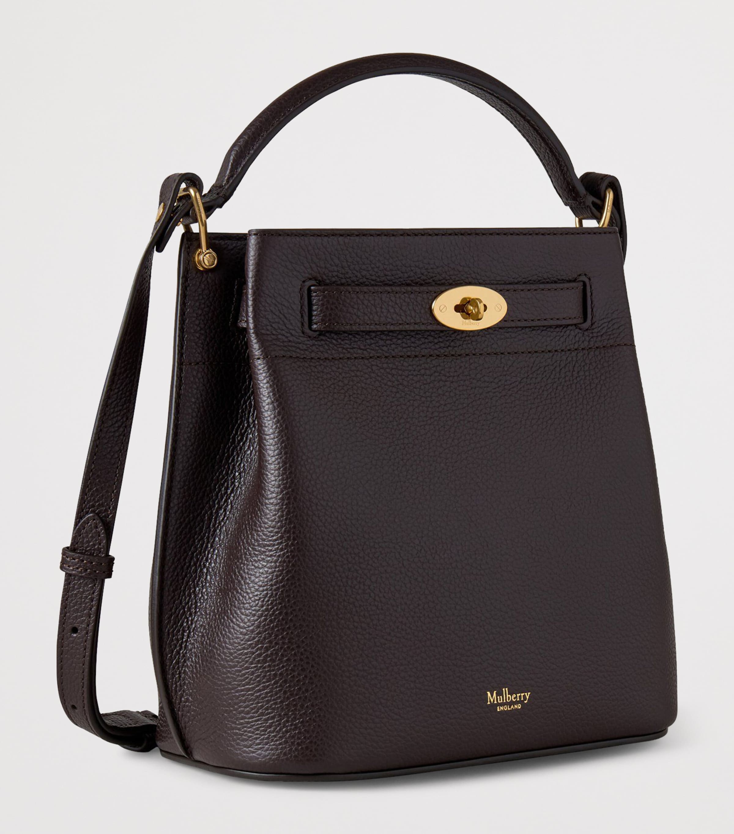 Leather Islington Bucket Bag EBONY Image 2