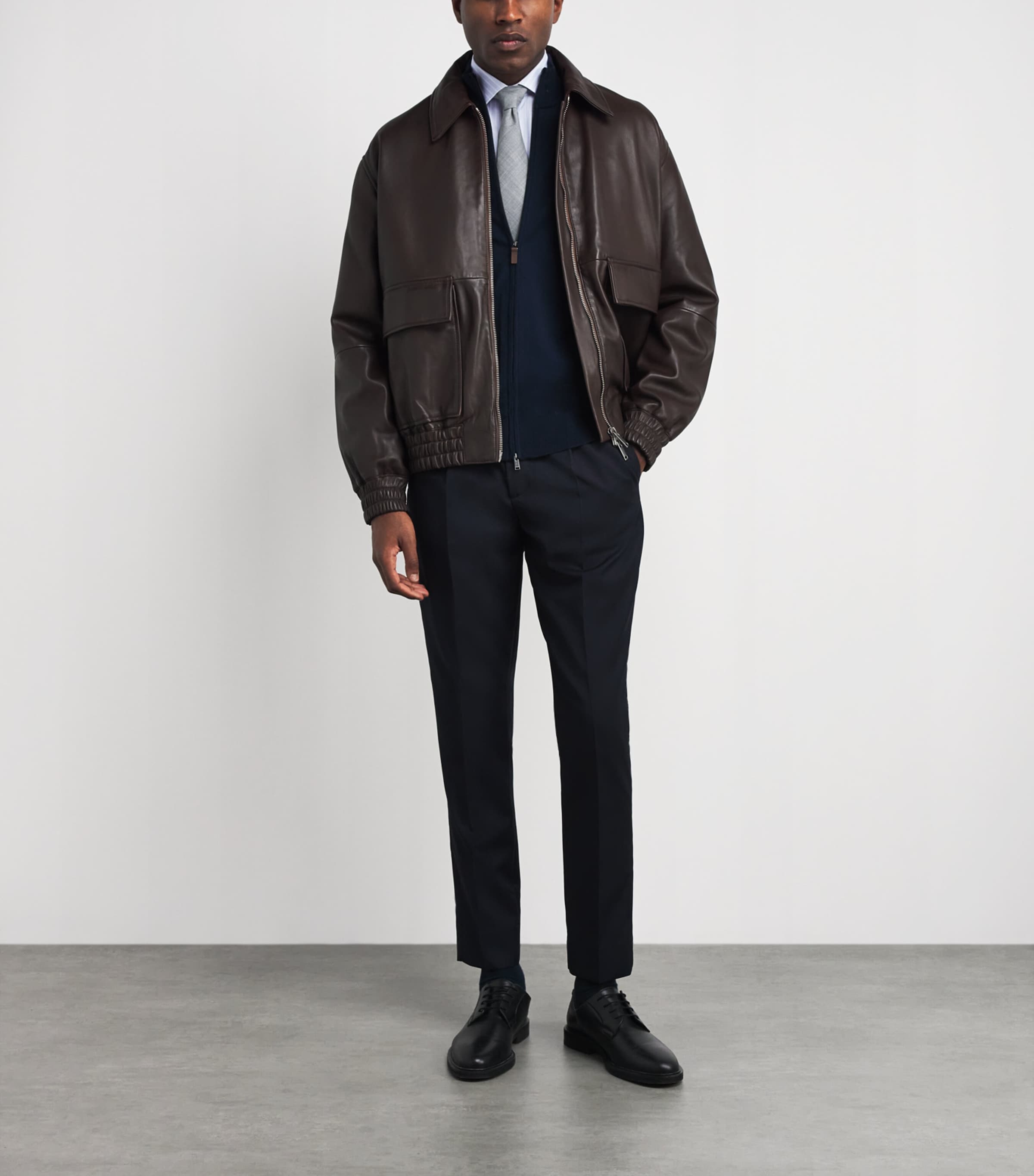 Canali Mens Cotton-Linen Stripe Shirt Image 2