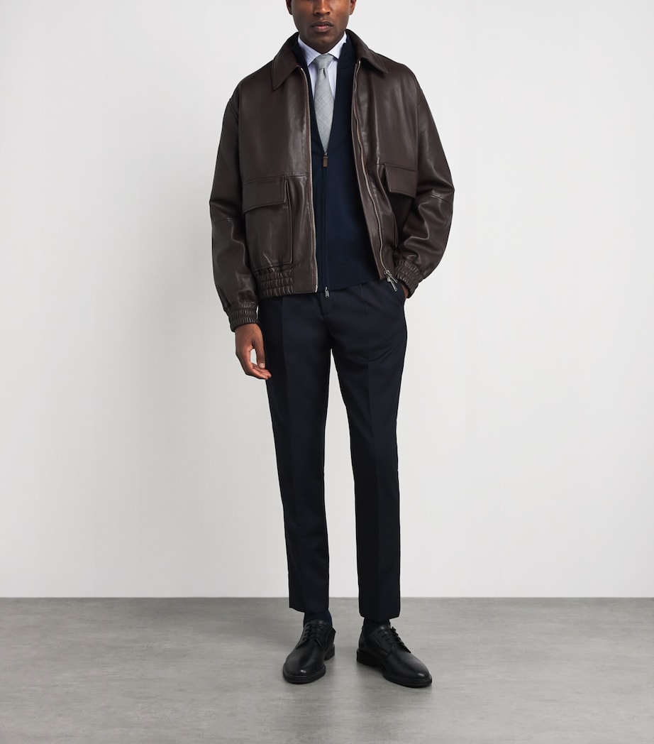 Canali Mens Cotton-Linen Stripe Shirt Image 2