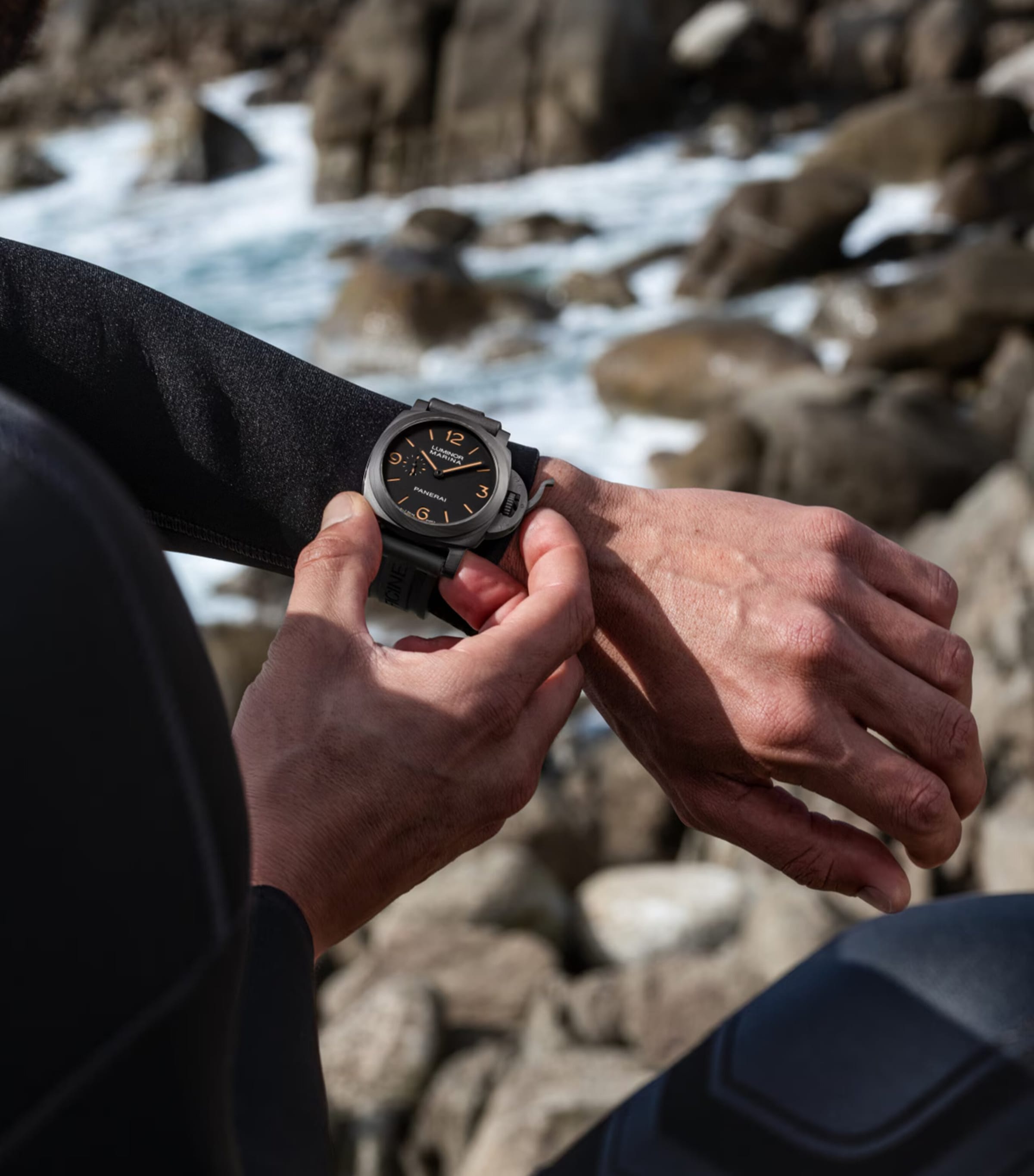 Panerai Carbotech Luminor Marina Watch 44mm Black Image 2