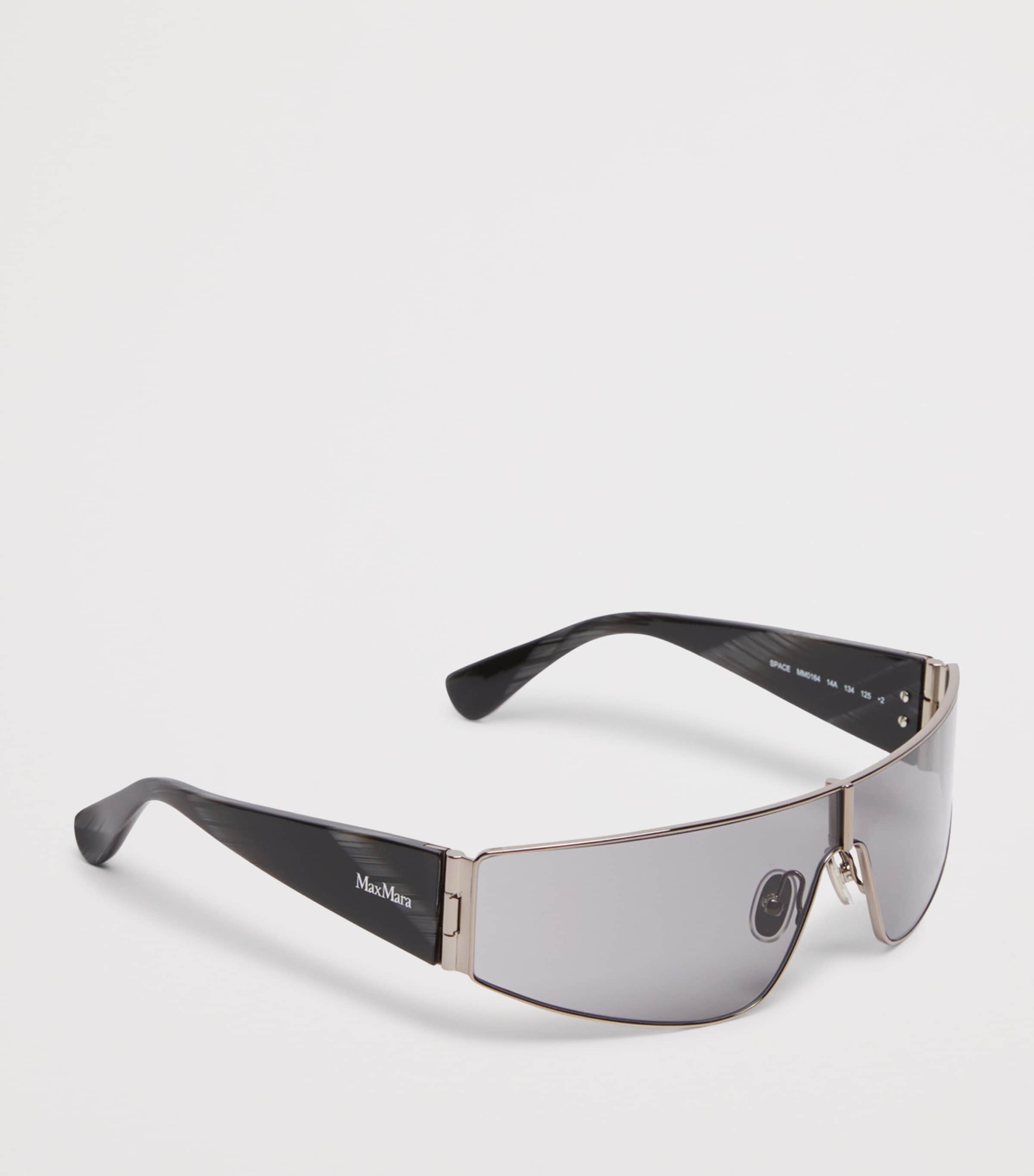 Metal Shield Sunglasses BLACK Image 3