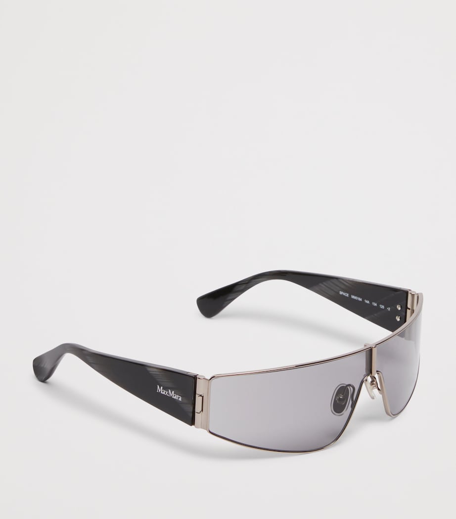 Metal Shield Sunglasses BLACK Image 3