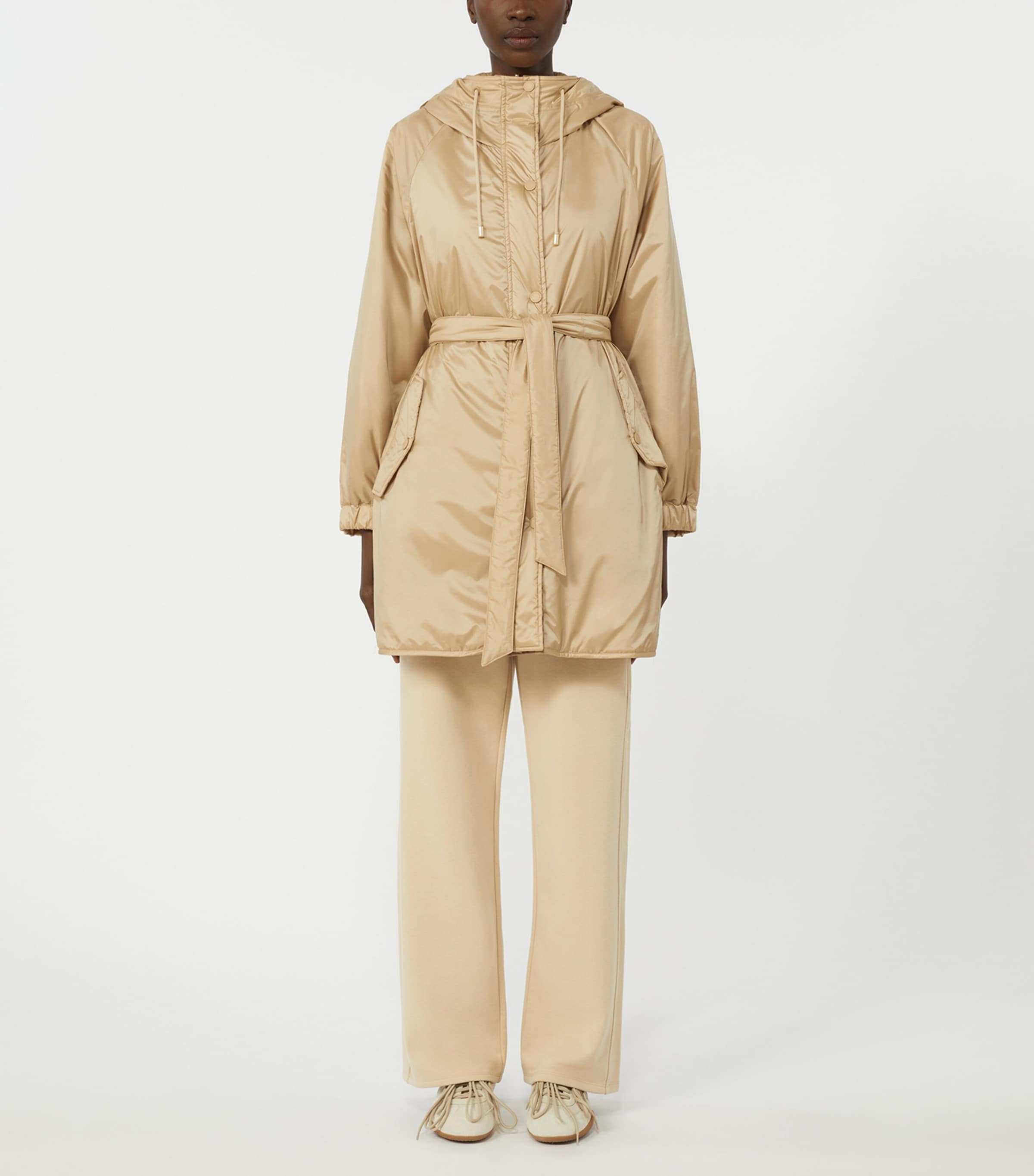 Reversible Hooded Coat BEIGE Image 3