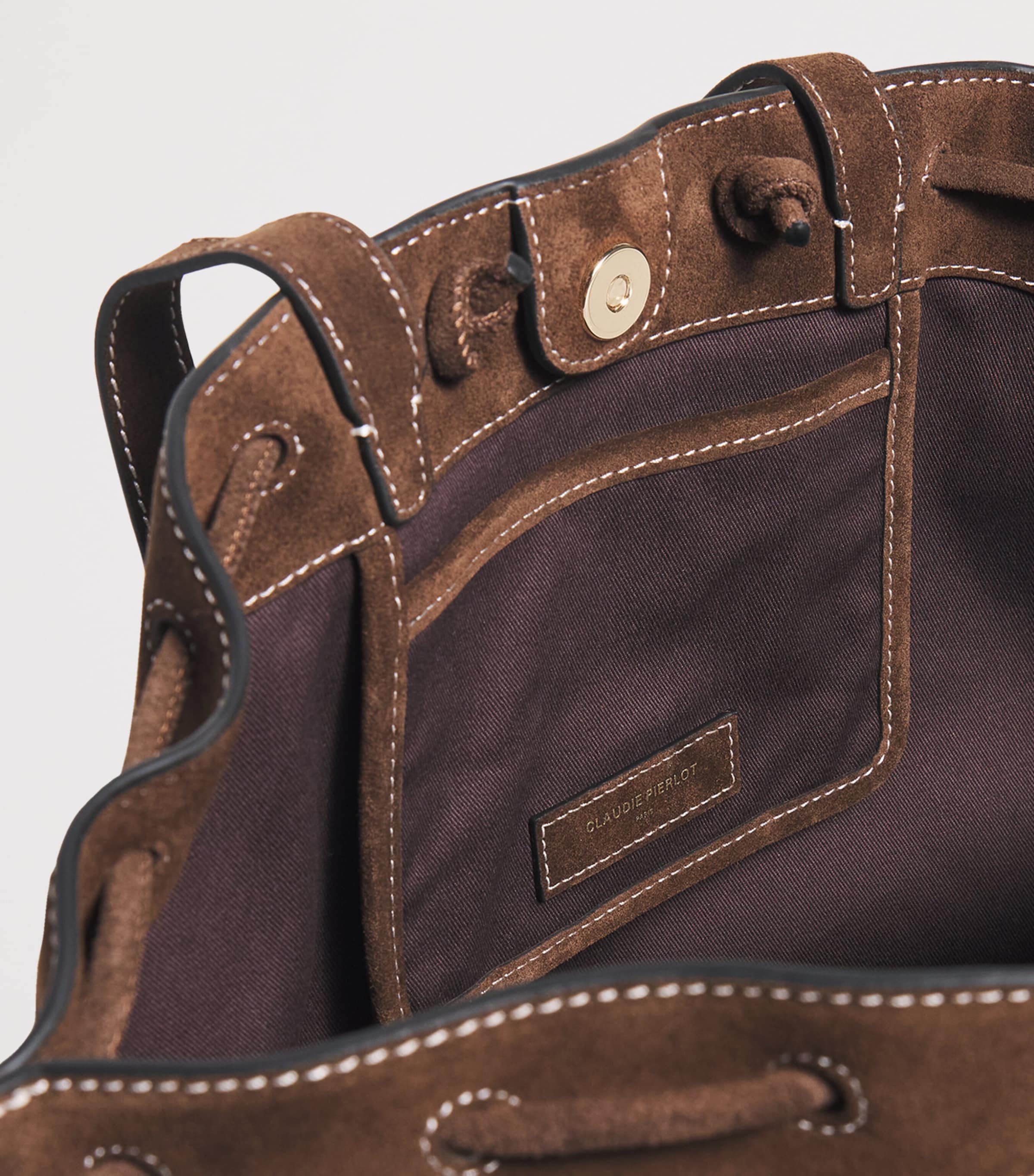 Suede Alban Tote Bag CHOCOLATE Image 4