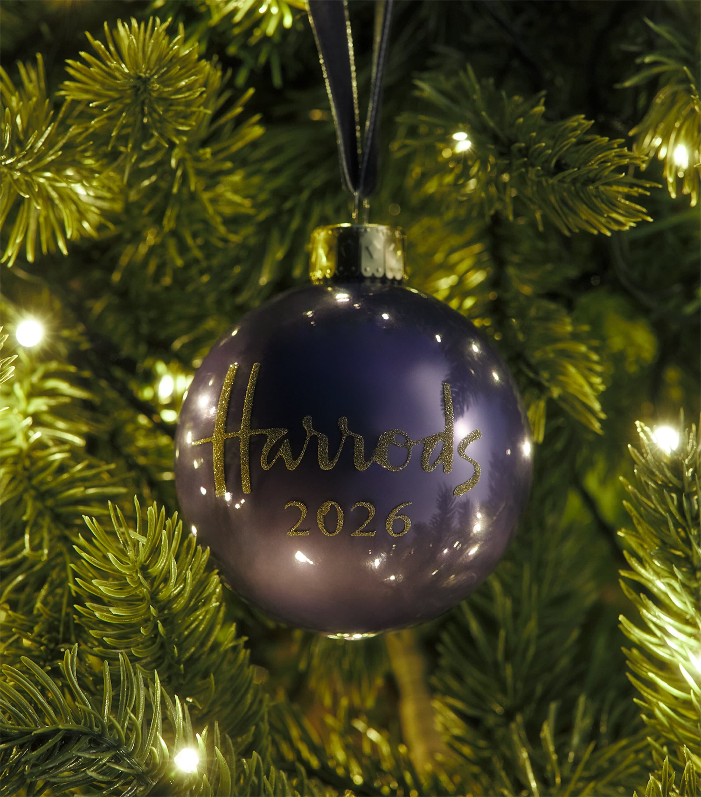 Harrods 2026 Year Bauble Navy Image 4