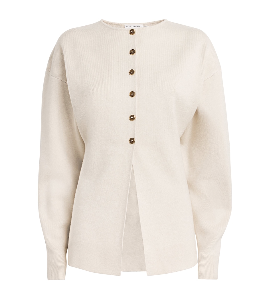 Button-Up Longline Cardigan LIGHT TAUPE Image 1