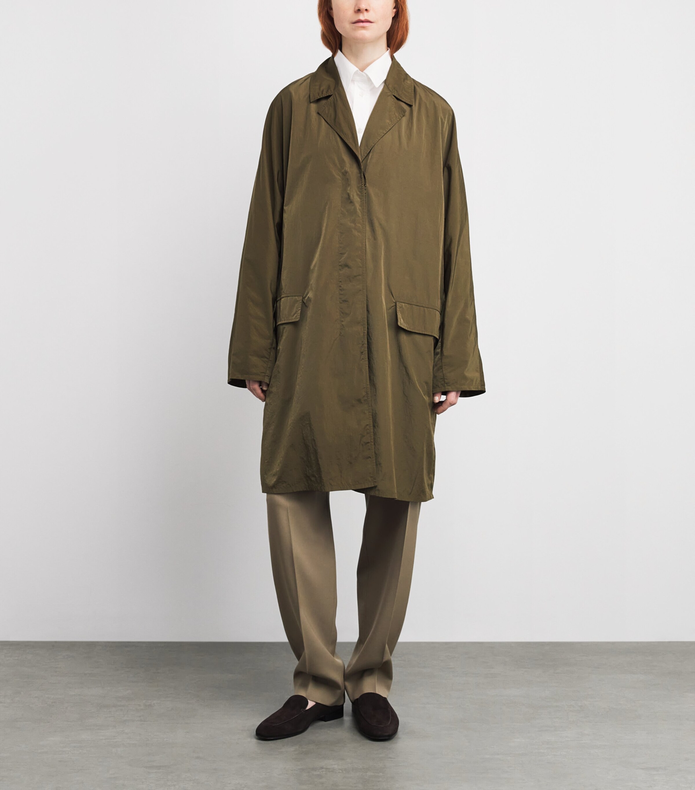 The Row Womens Felixa Coat Military Beige Image 2