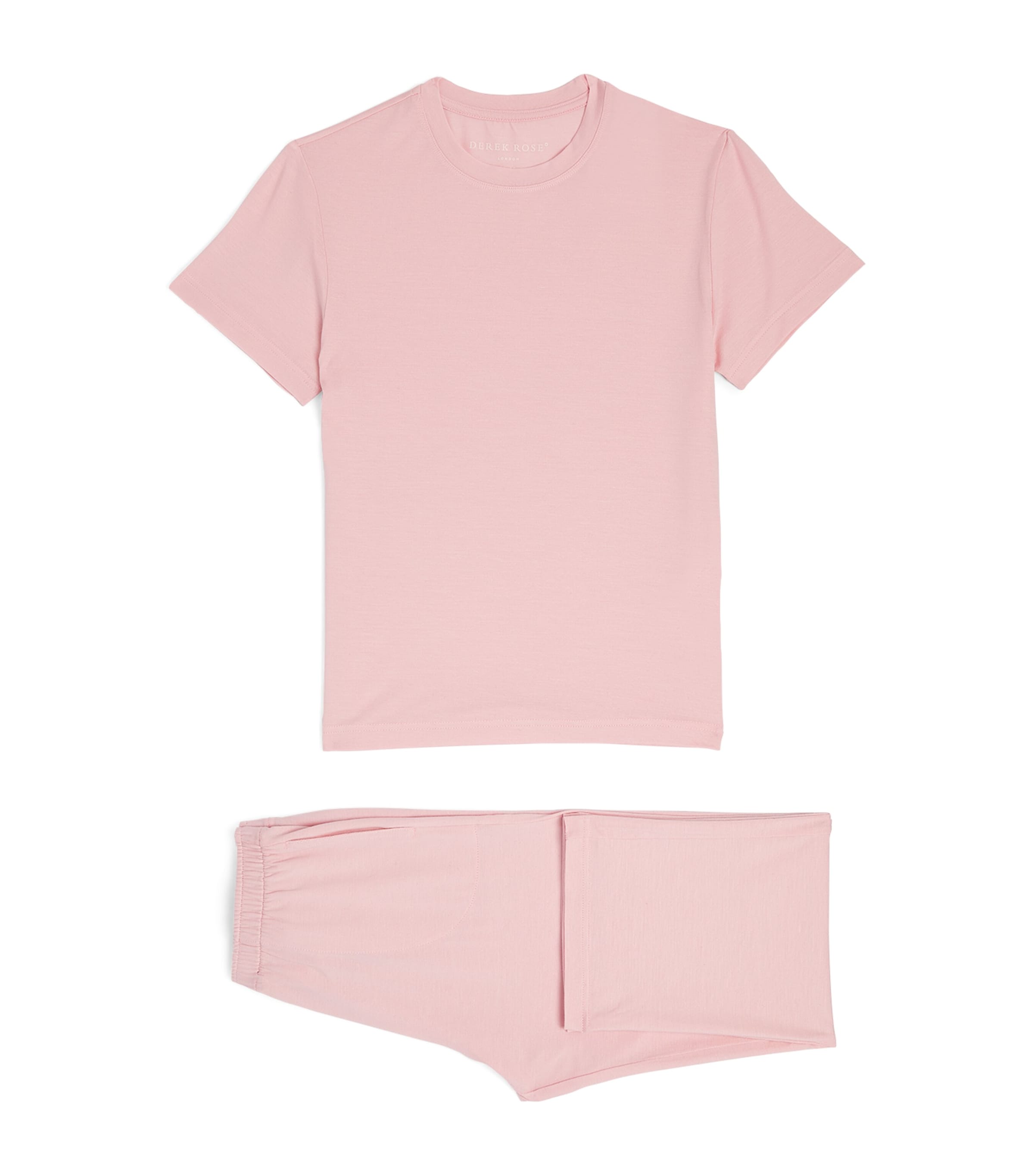 Shop Derek Rose Jersey Lara Pyjama Set In Pink