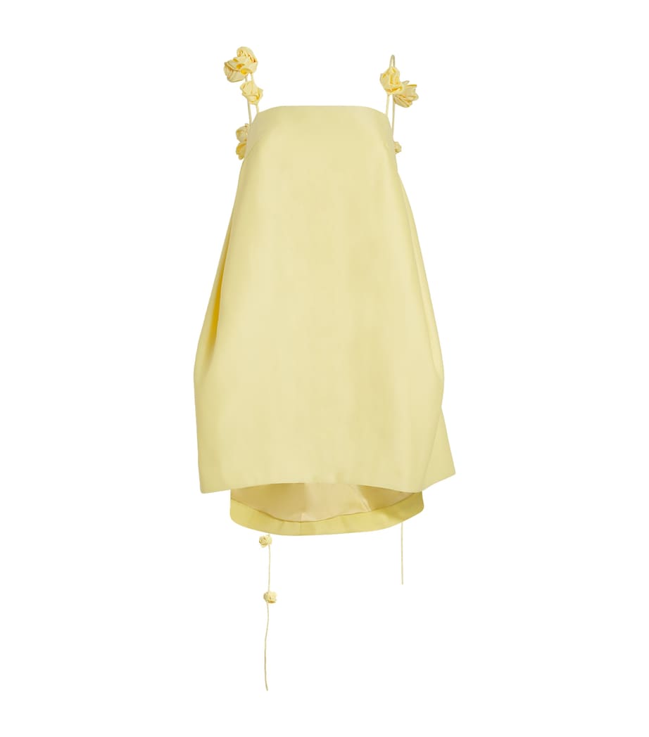 LEO LIN Yellow Rose-Detial Fiona Mini Dress | Harrods US LEO LIN Yellow Rose-Detial Fiona Mini Dress | Harrods US