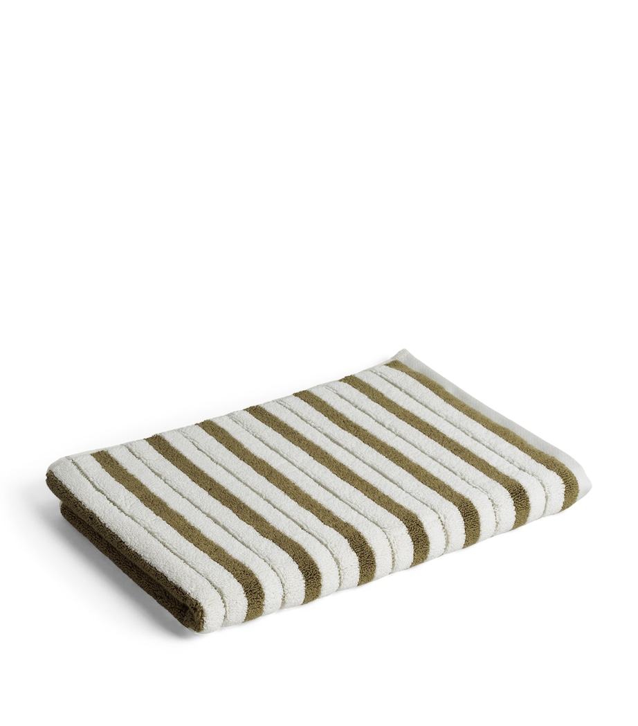 Organic Cotton Echo Bath Mat (50cm x 80cm) CAPER / CHALK Image 1