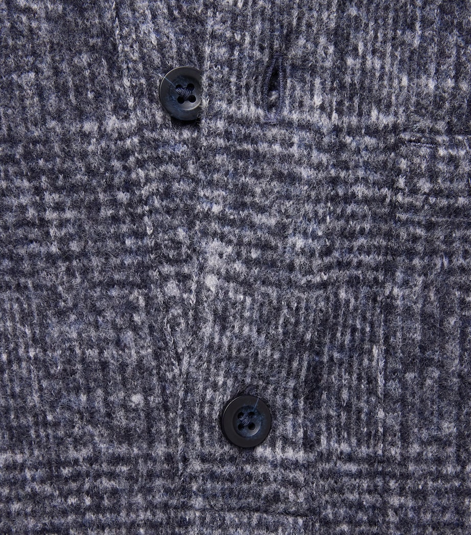 Vince Mens Donegal Check Polo Sweater Coastal Combo Image 6