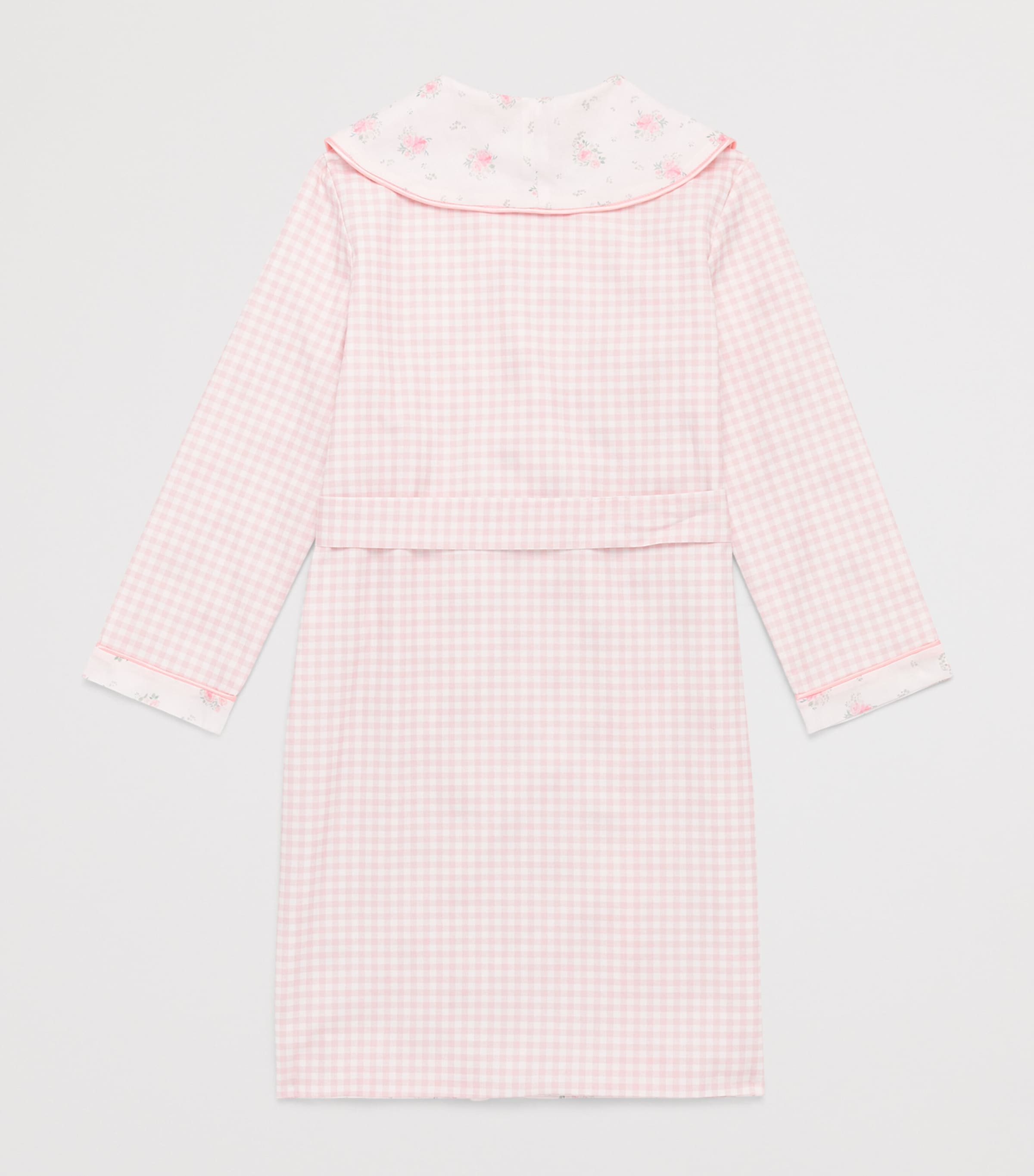 Amiki Emma Robe (2-14 Years) Pink Checks Image 2